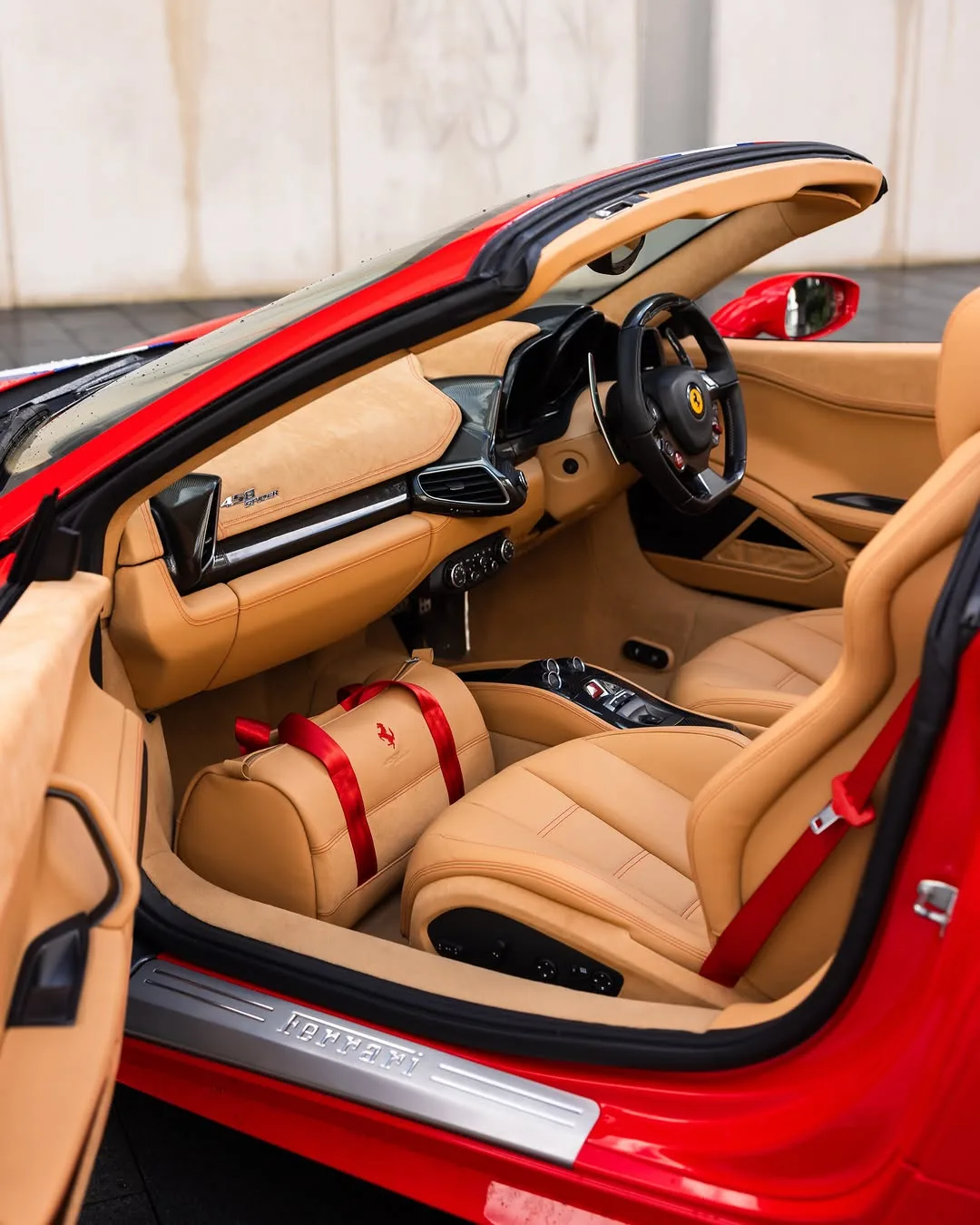 Ferrari 458 changed from grey to Rosso Red with colour paint protection film by Roadbloc