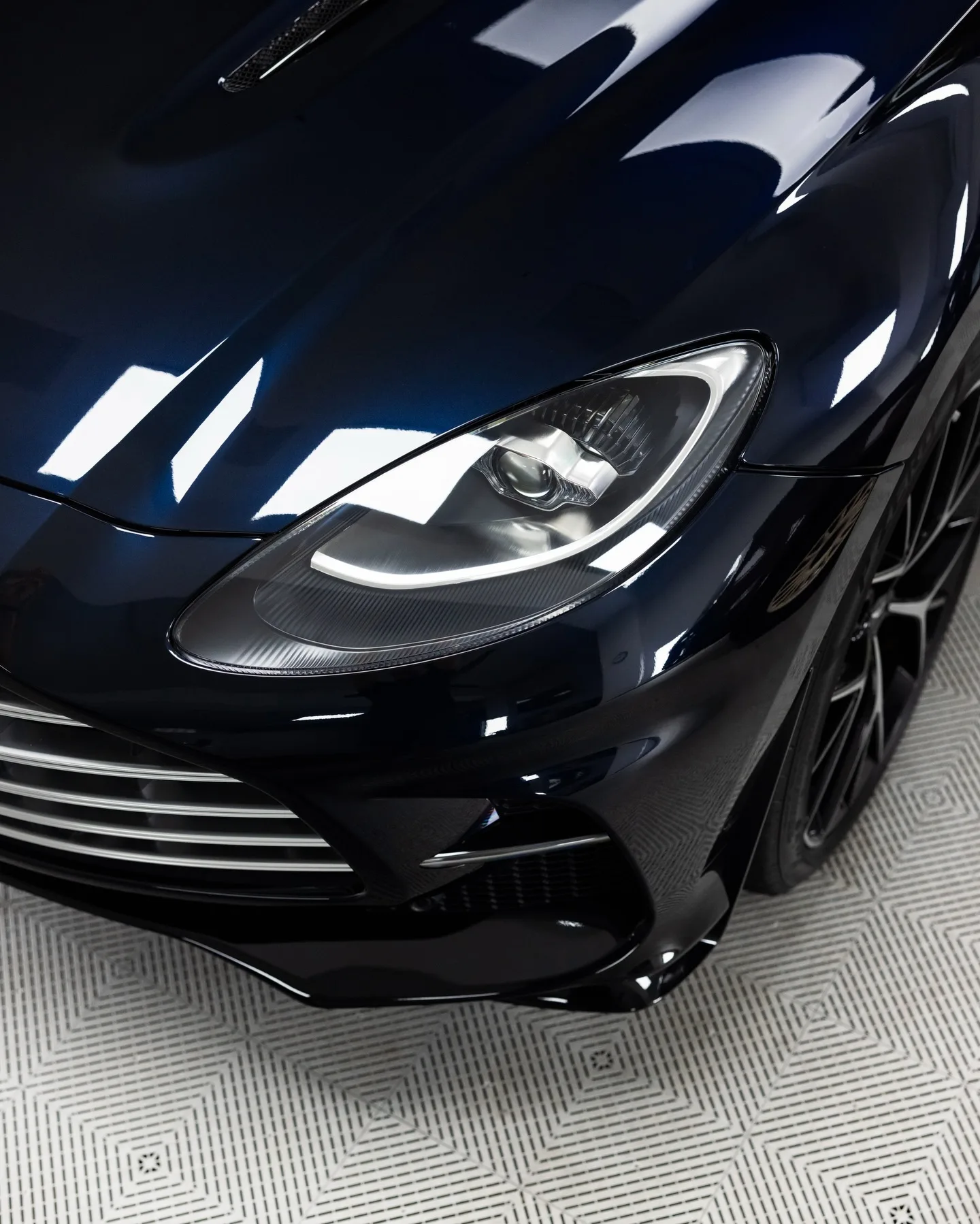 Aston Martin DBX in navy, protected in full paint protection film by Roadbloc