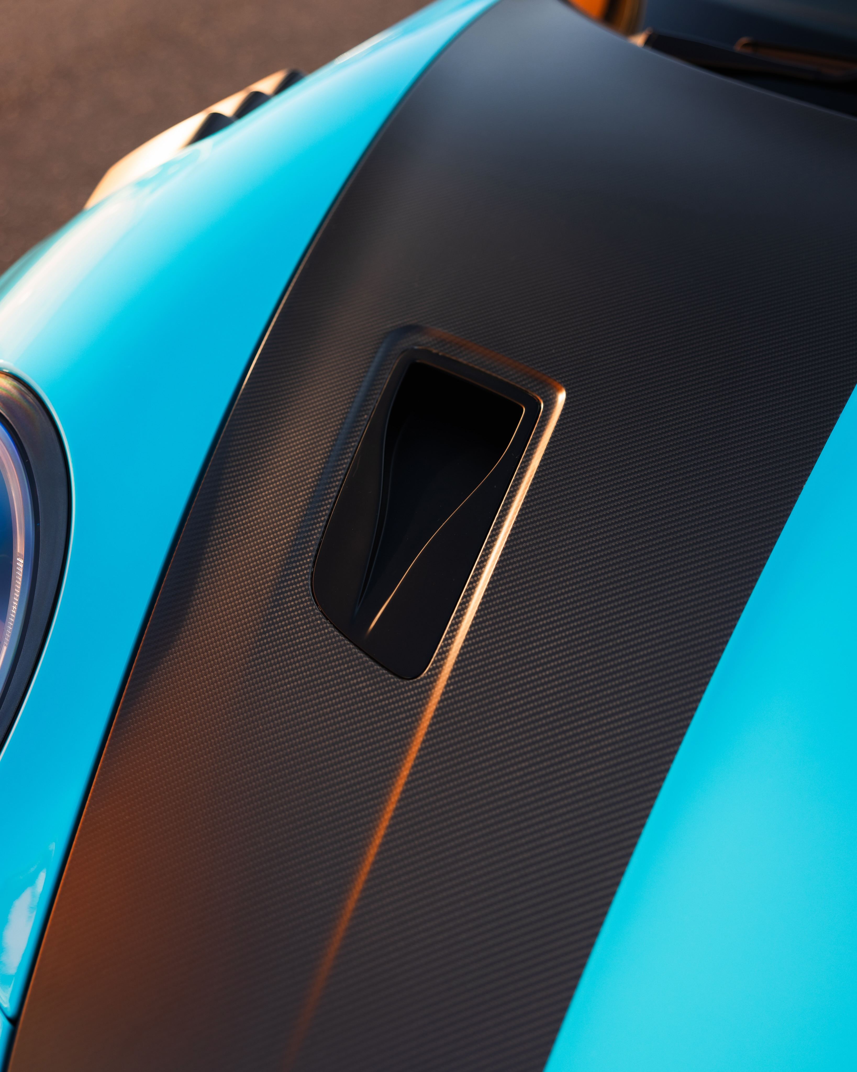 Miami Blue Porsche 911 GT2 RS protected in paint protection film by Roadbloc