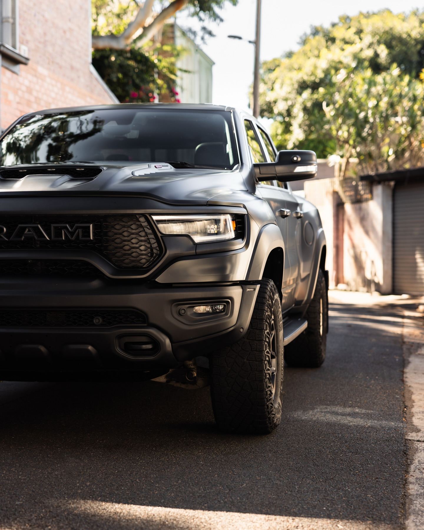 Ram TRX converted from gloss to satin in paint protection film by Roadbloc