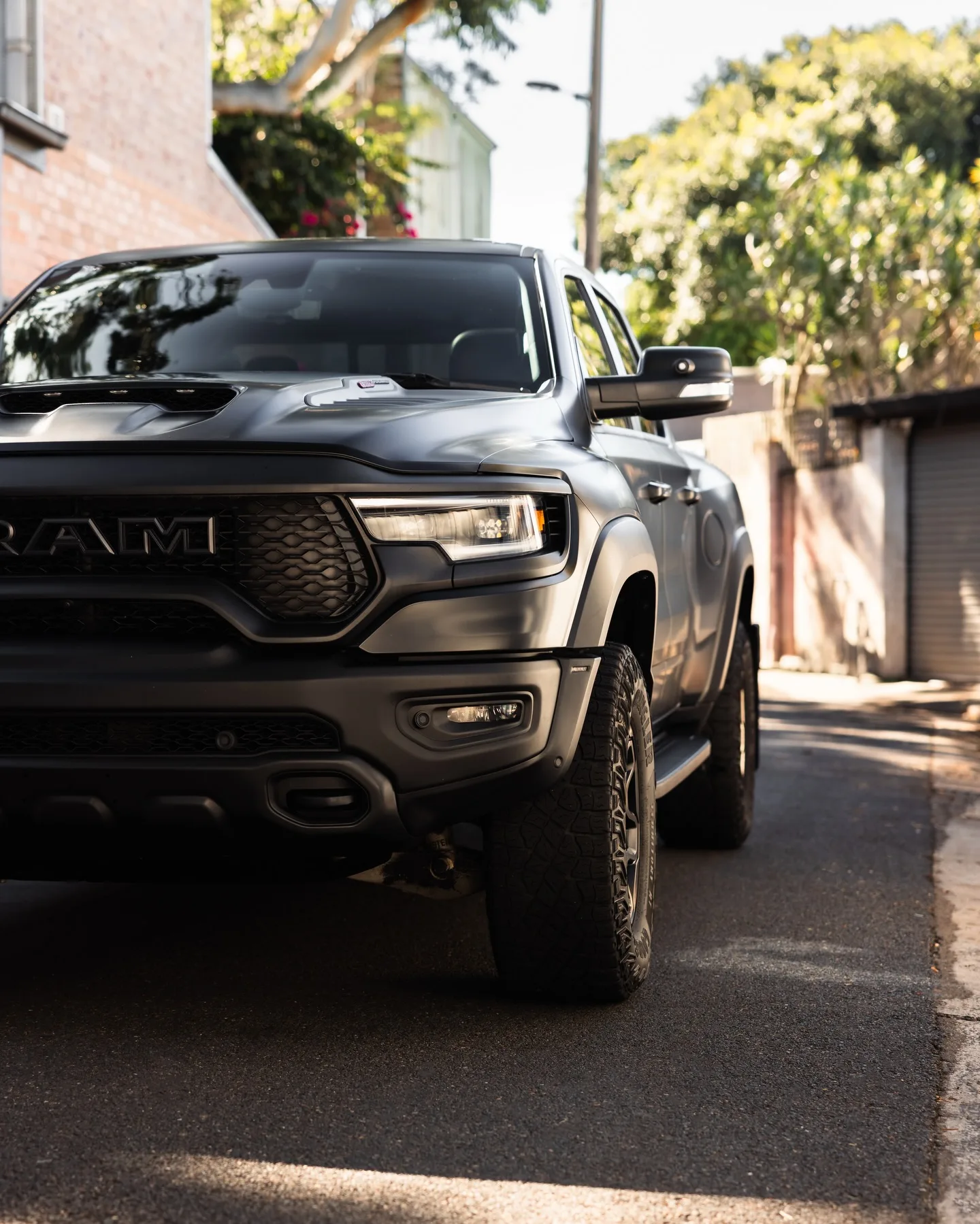 Ram TRX converted from gloss to satin in paint protection film by Roadbloc