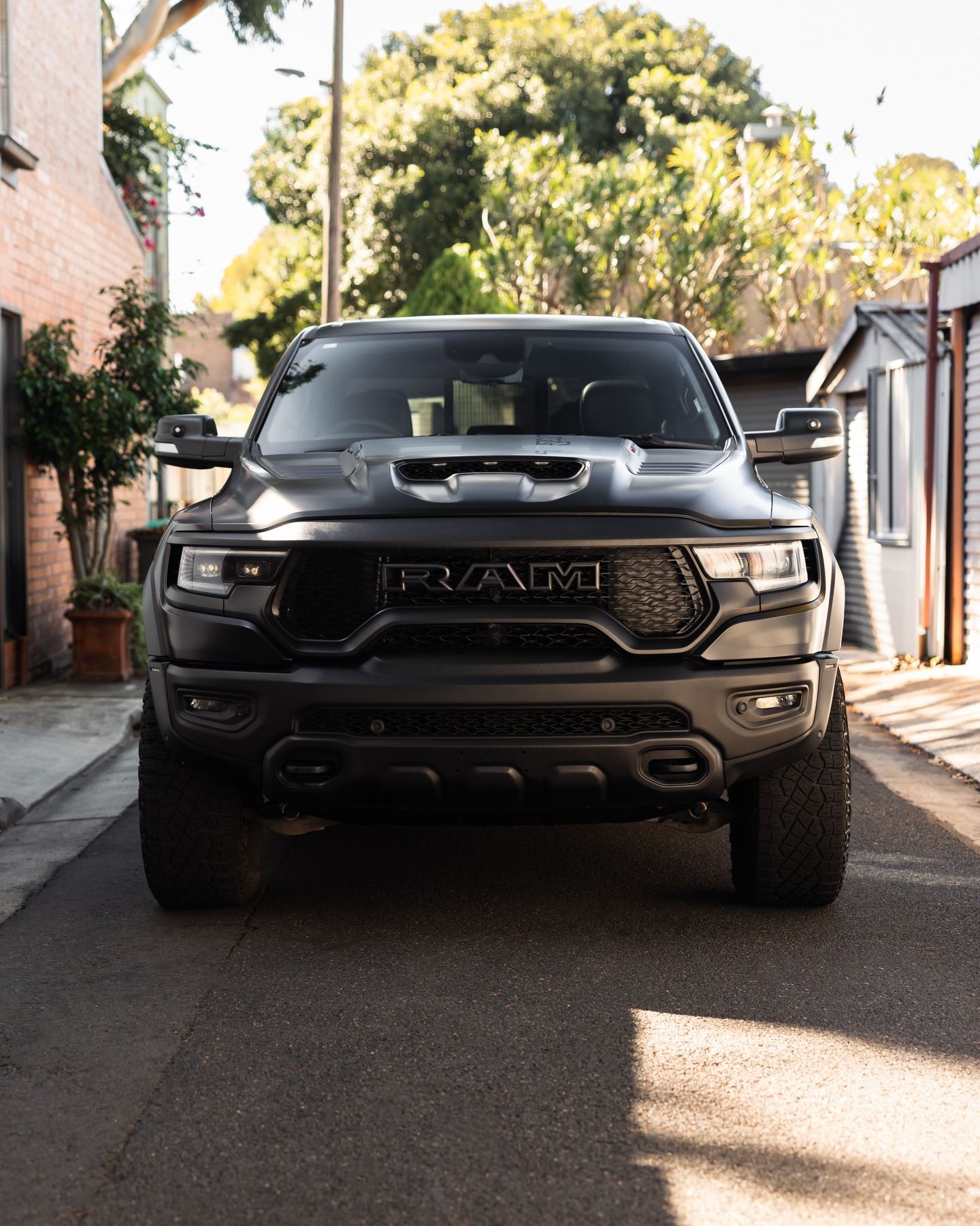 Ram TRX converted from gloss to satin in paint protection film by Roadbloc