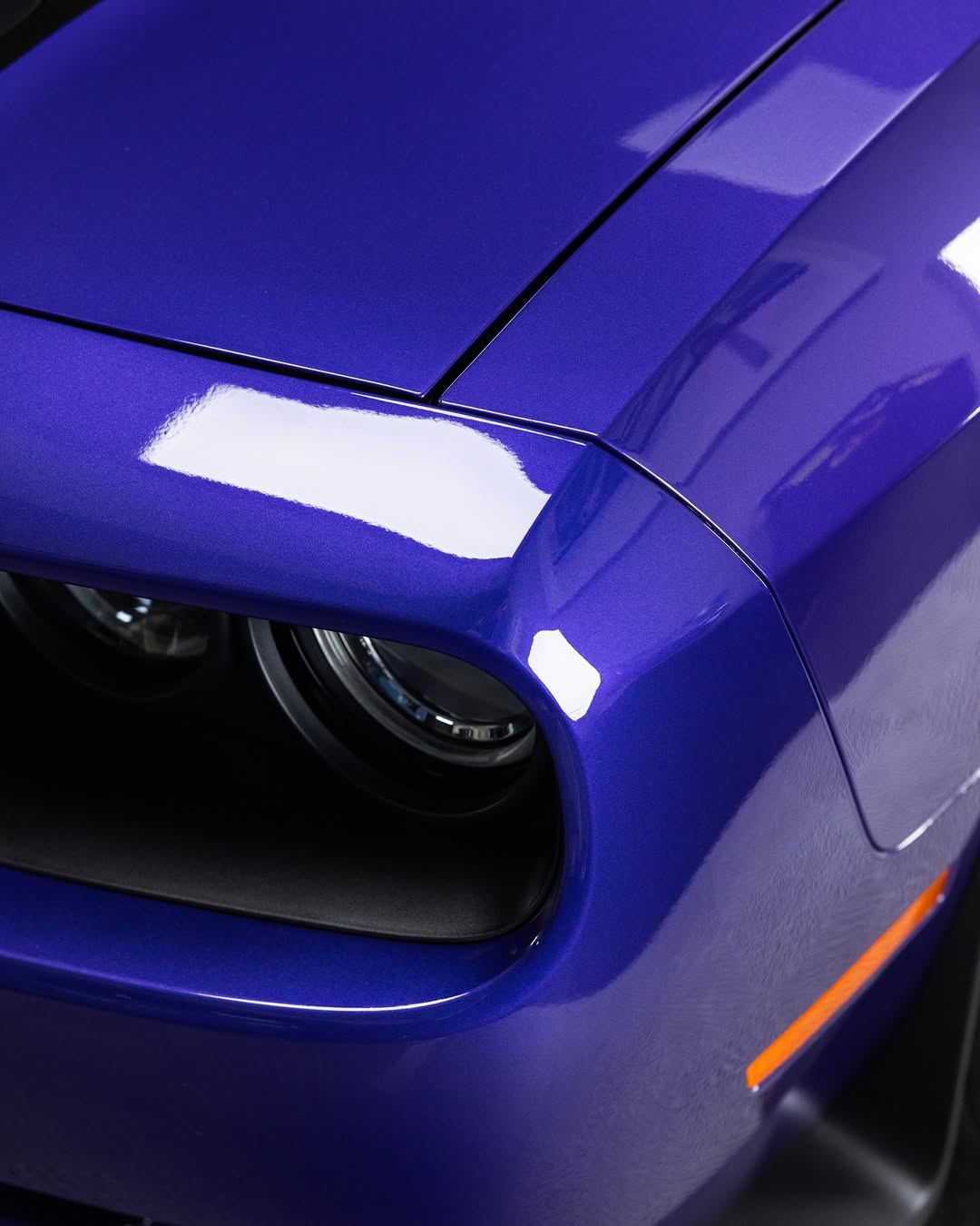 Purple Dodge Demon protected in full paint protection film and graphene coated by Roadbloc