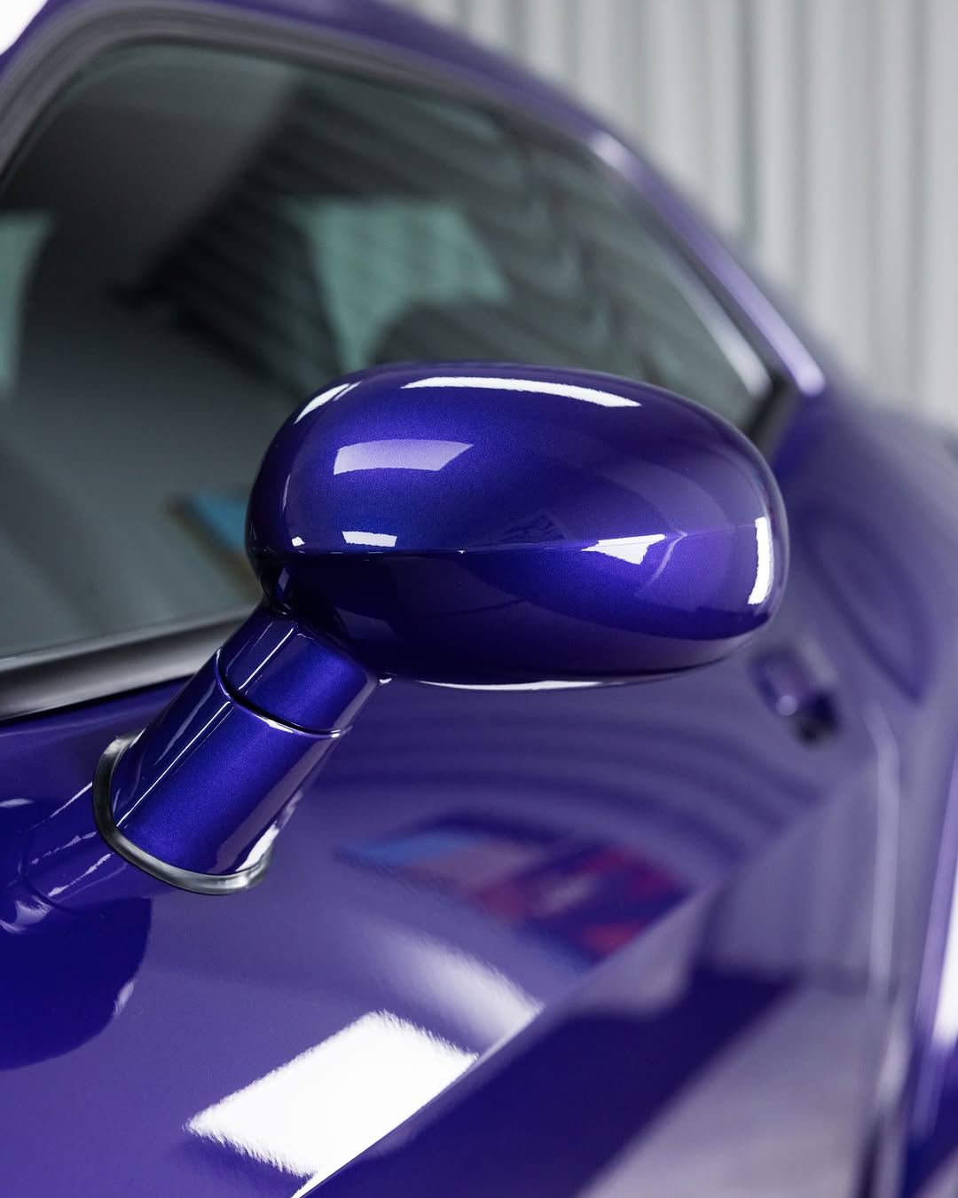 Purple Dodge Demon protected in full paint protection film and graphene coated by Roadbloc