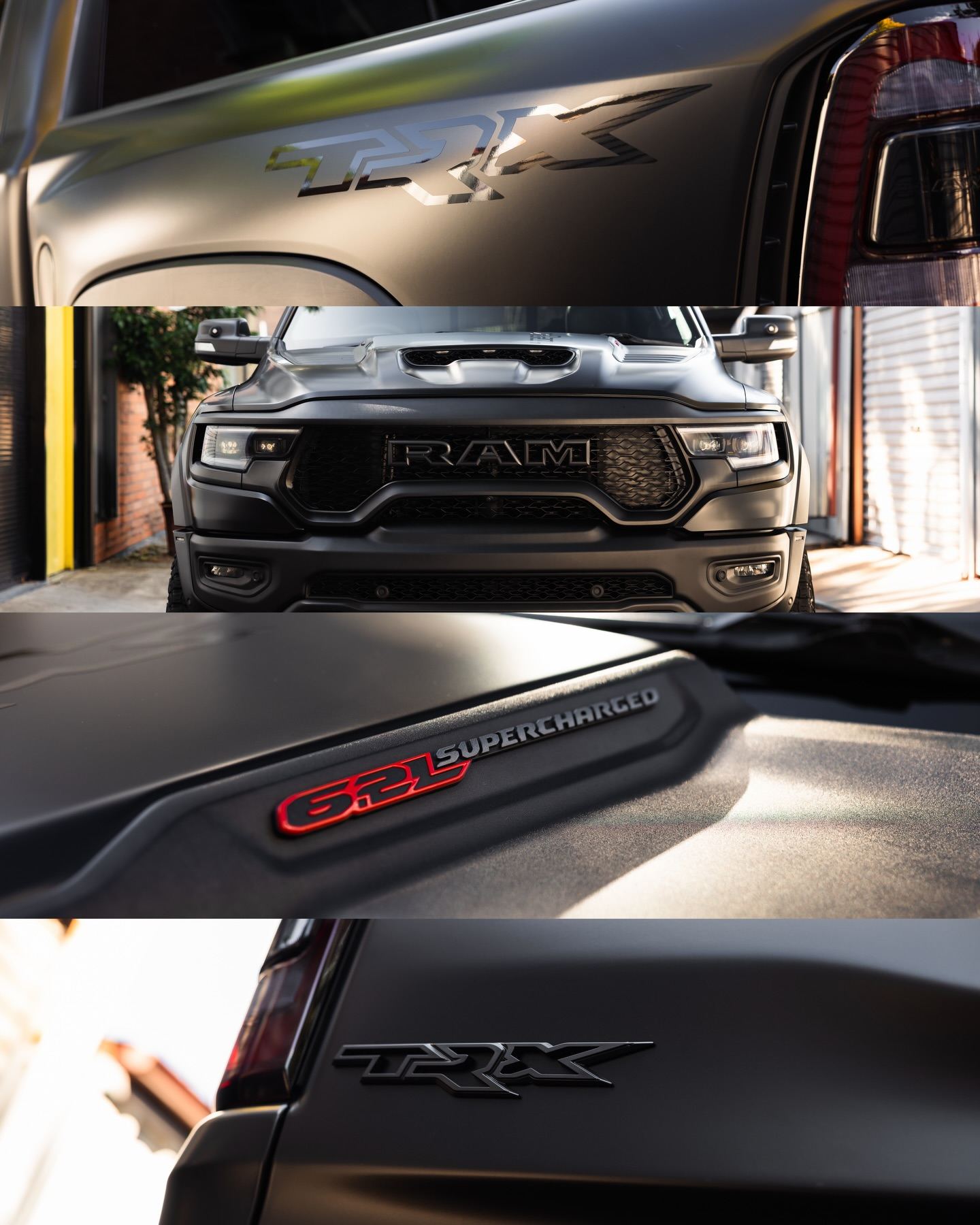 Ram TRX converted from gloss to satin in paint protection film by Roadbloc