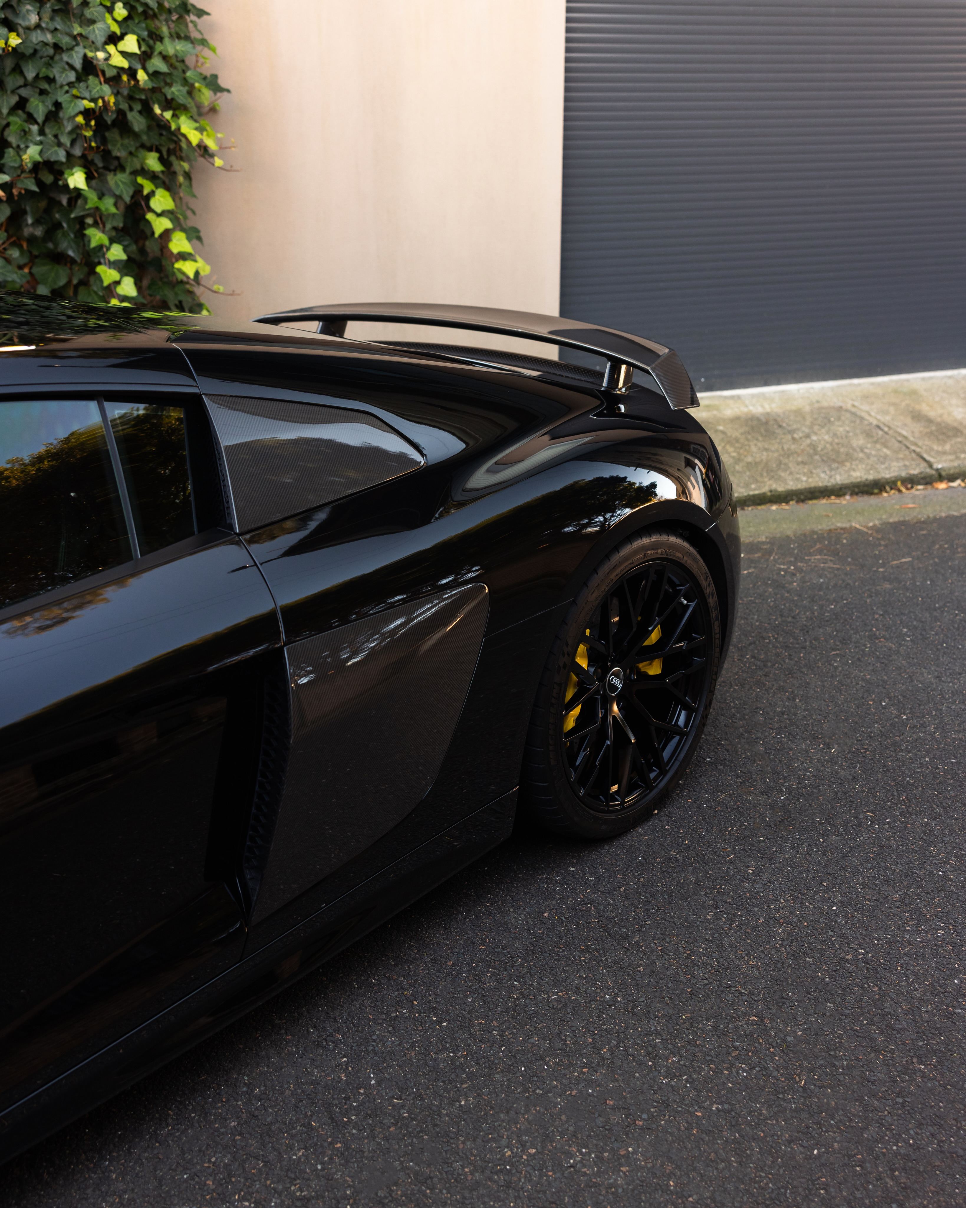 Black Audi R8 V10 protected in full paint protection film by Roadbloc