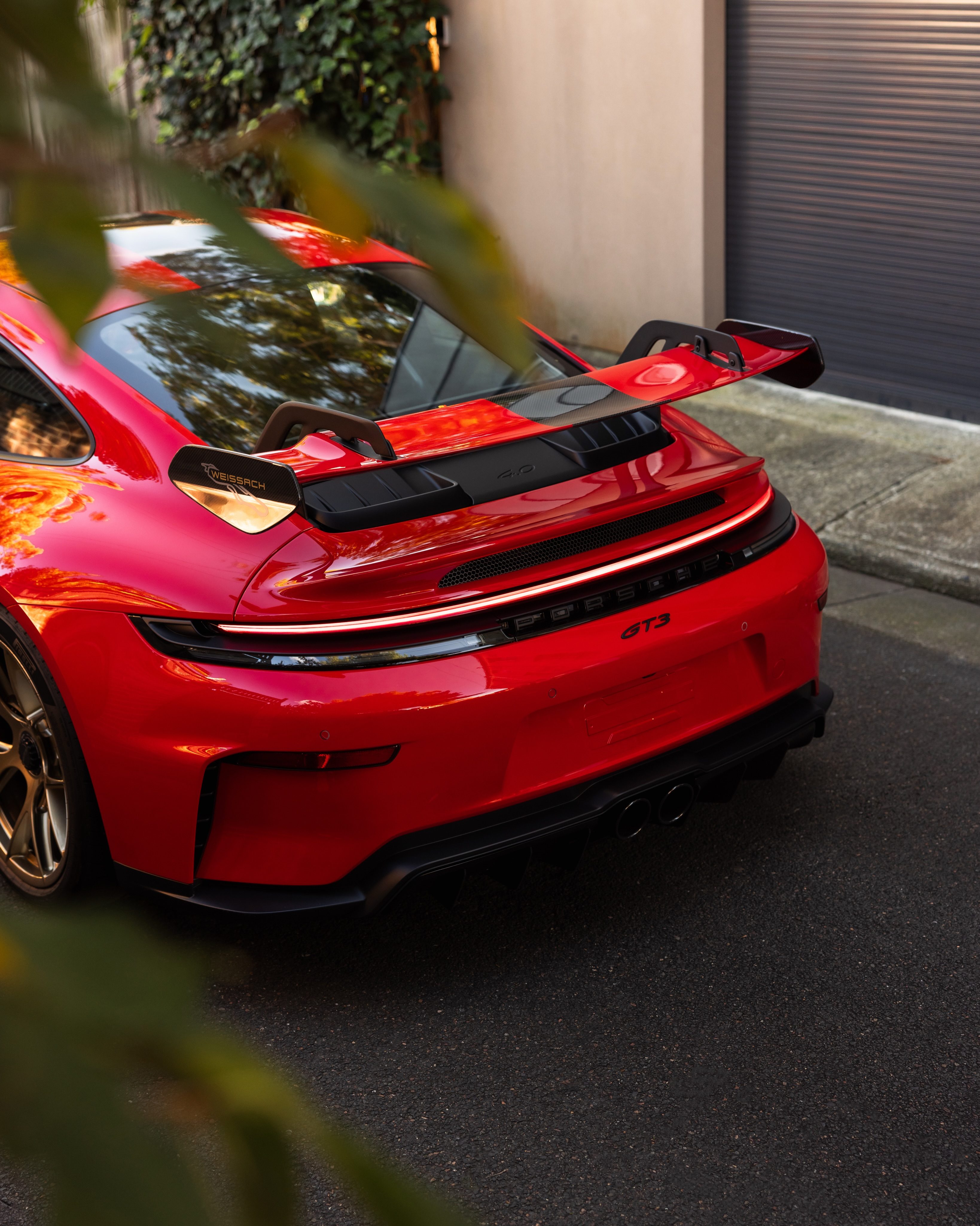 The GT3's rear screen and quarter glass, tinted