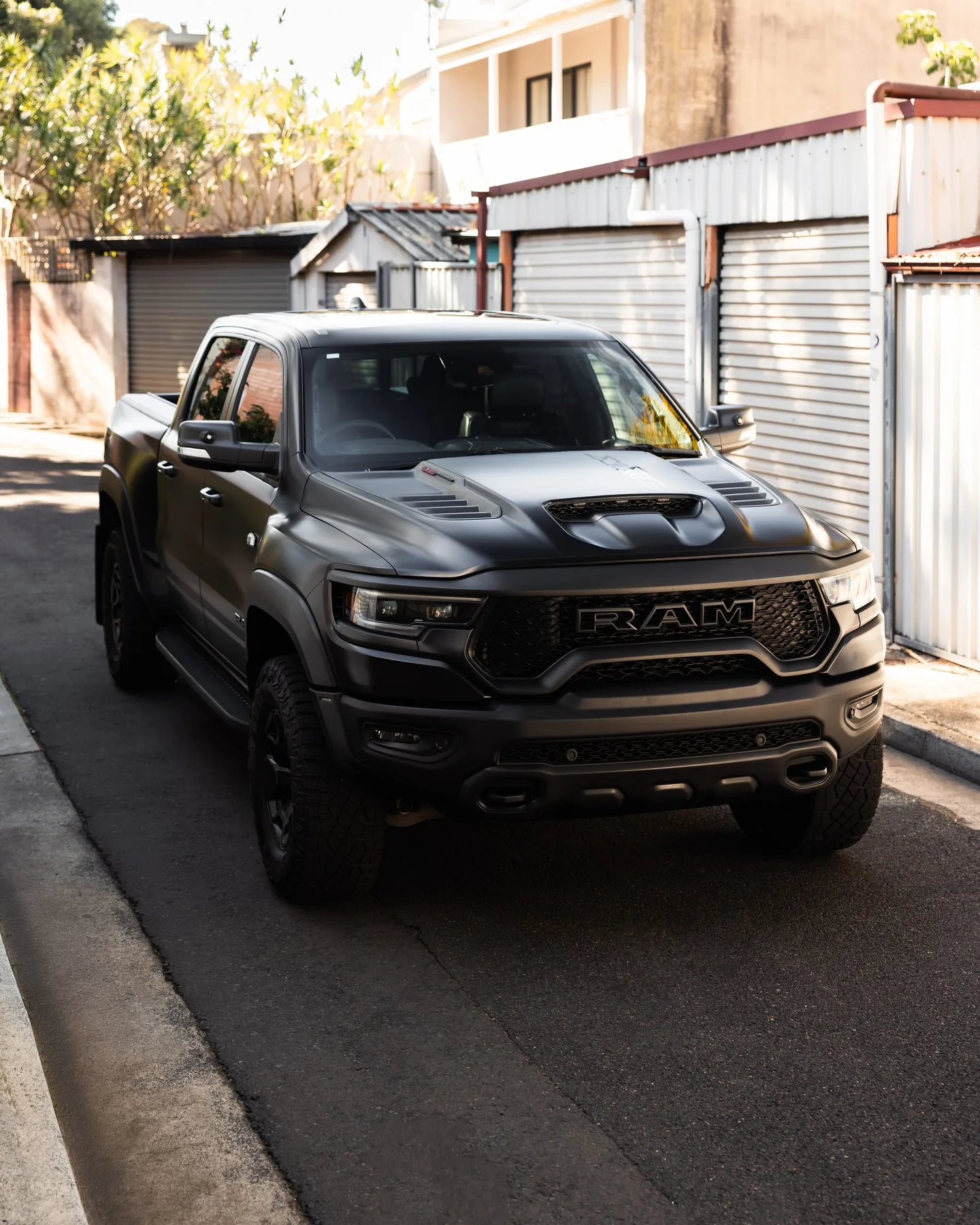 Ram TRX converted from gloss to satin in paint protection film by Roadbloc