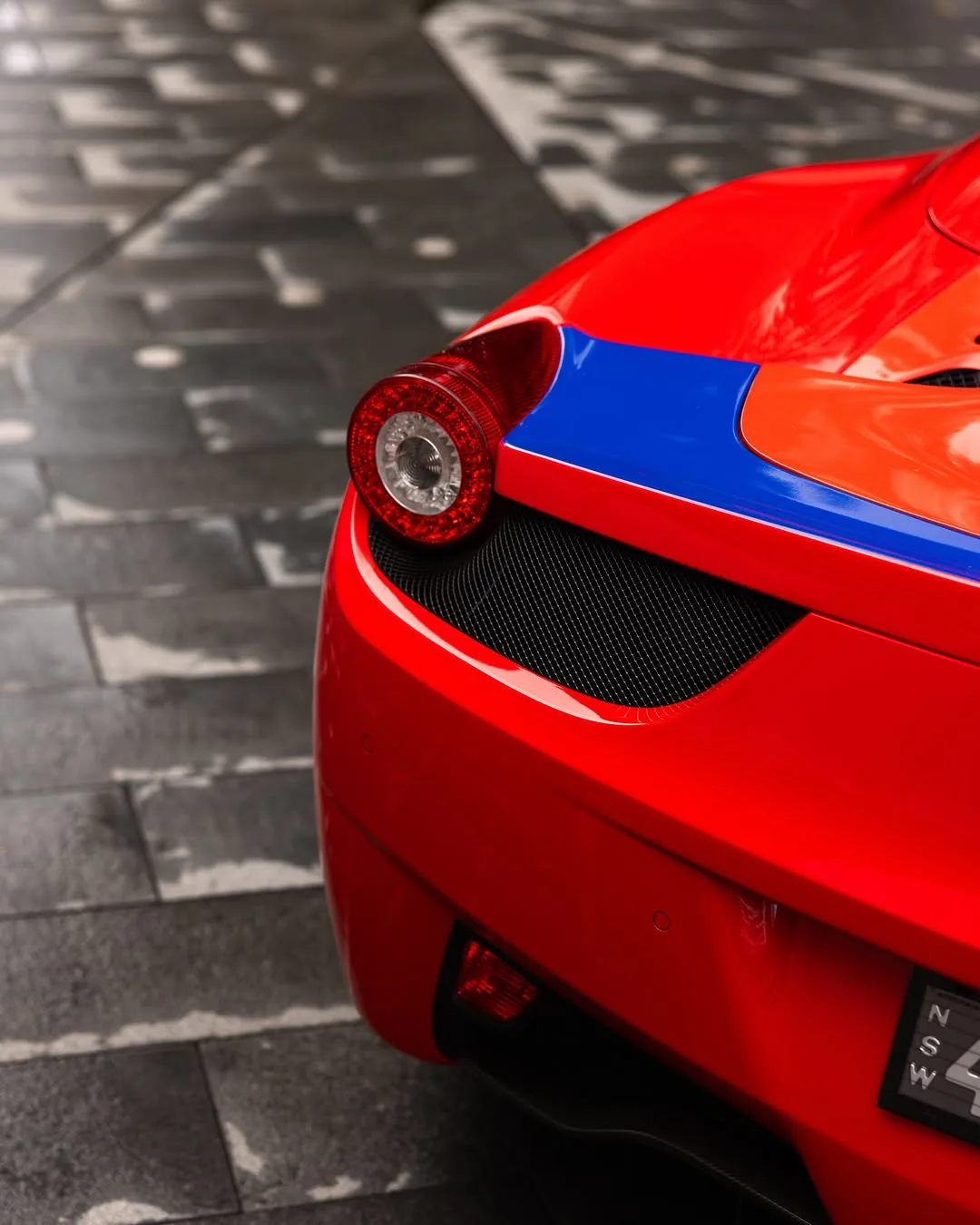 Ferrari 458 changed from grey to Rosso Red with colour paint protection film by Roadbloc