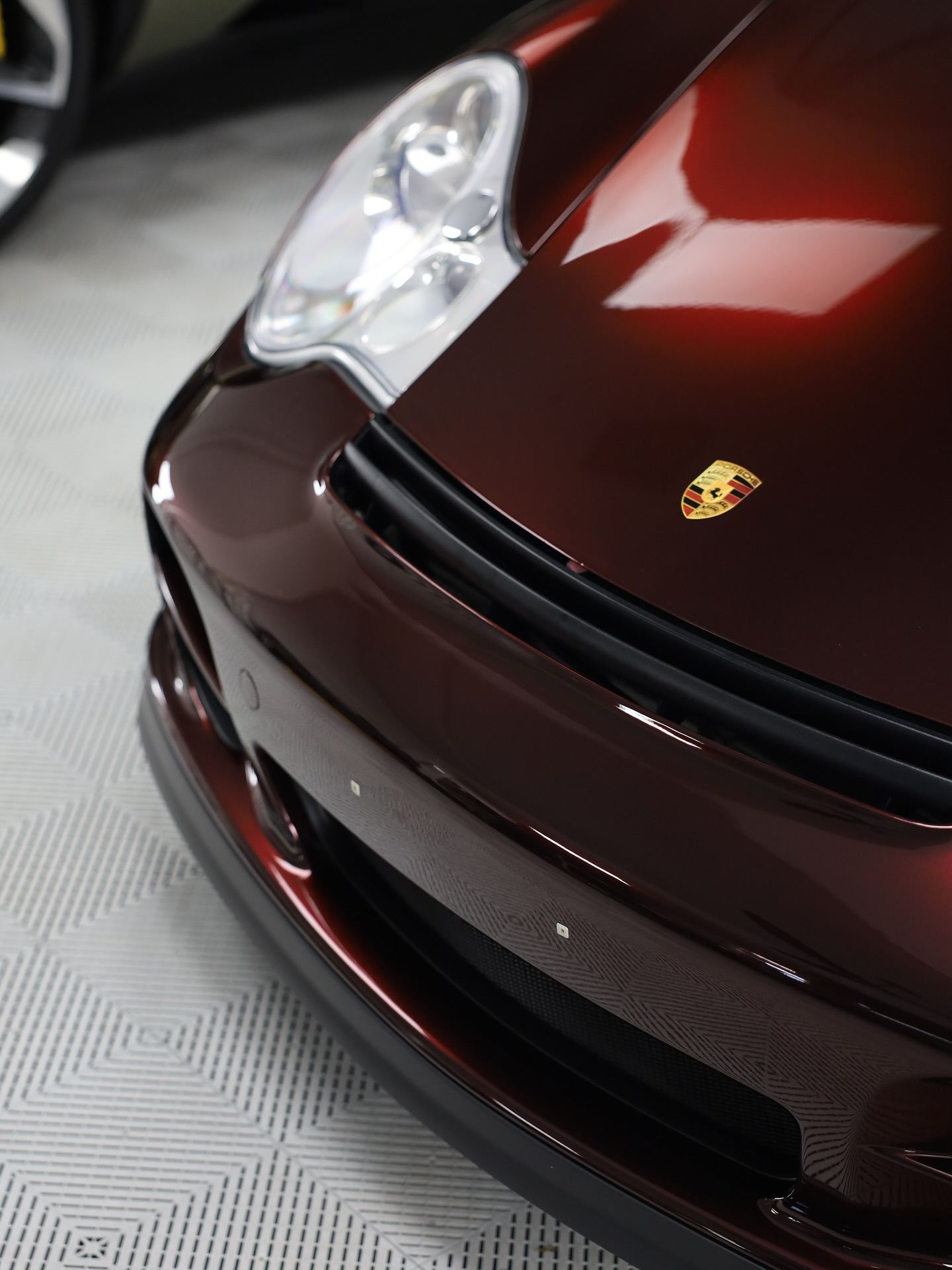 Porsche 996 Turbo changed from GT Silver to PTS Merlot Metallic with paint protection film by Roadbloc