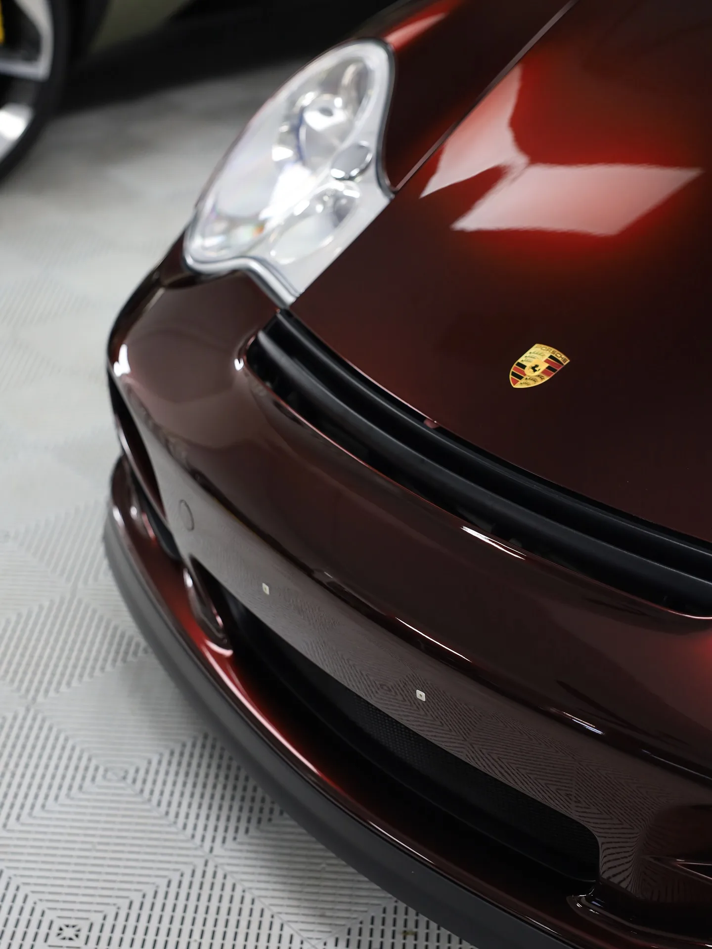 Porsche 996 Turbo changed from GT Silver to PTS Merlot Metallic with paint protection film by Roadbloc