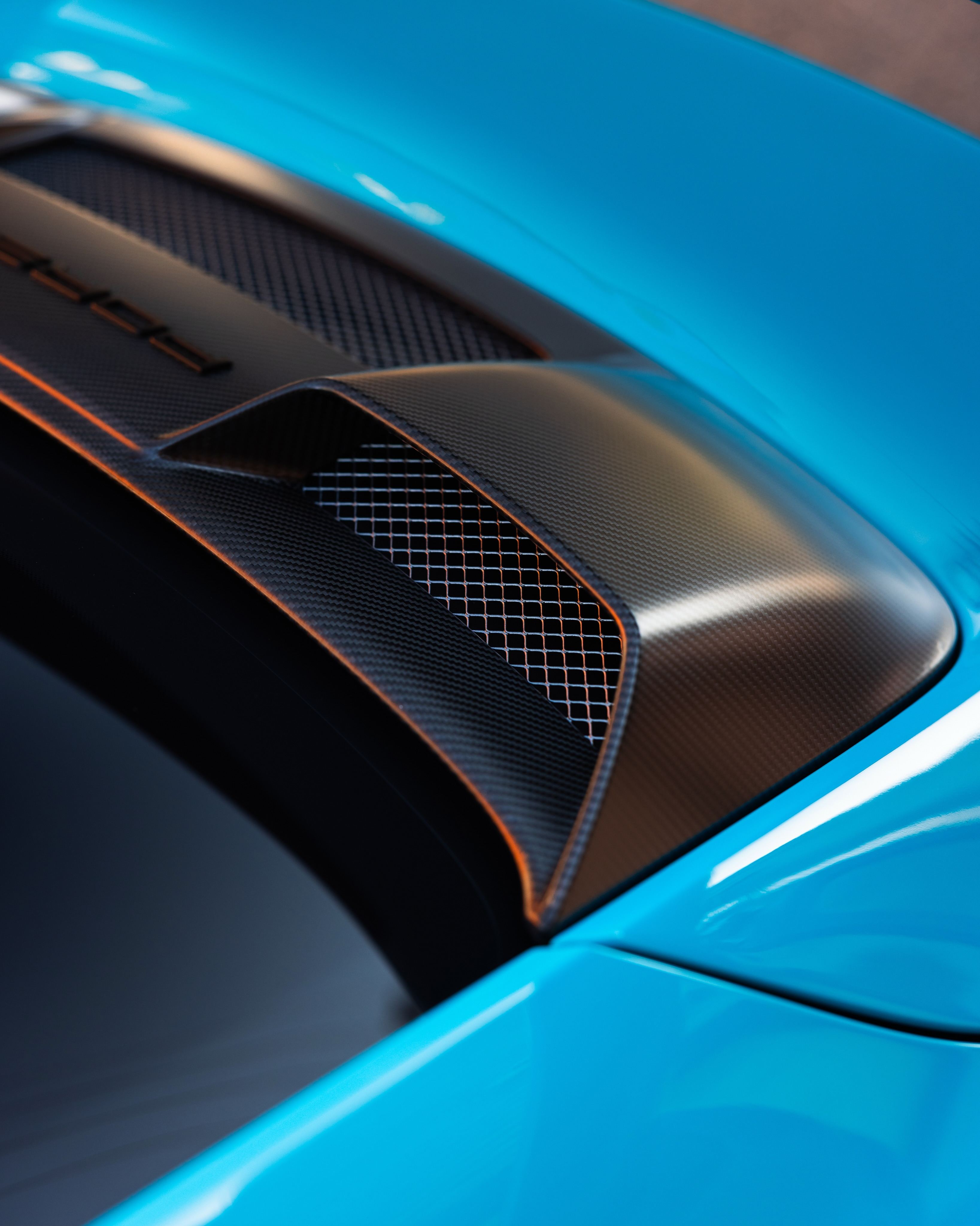 Miami Blue Porsche 911 GT2 RS protected in paint protection film by Roadbloc