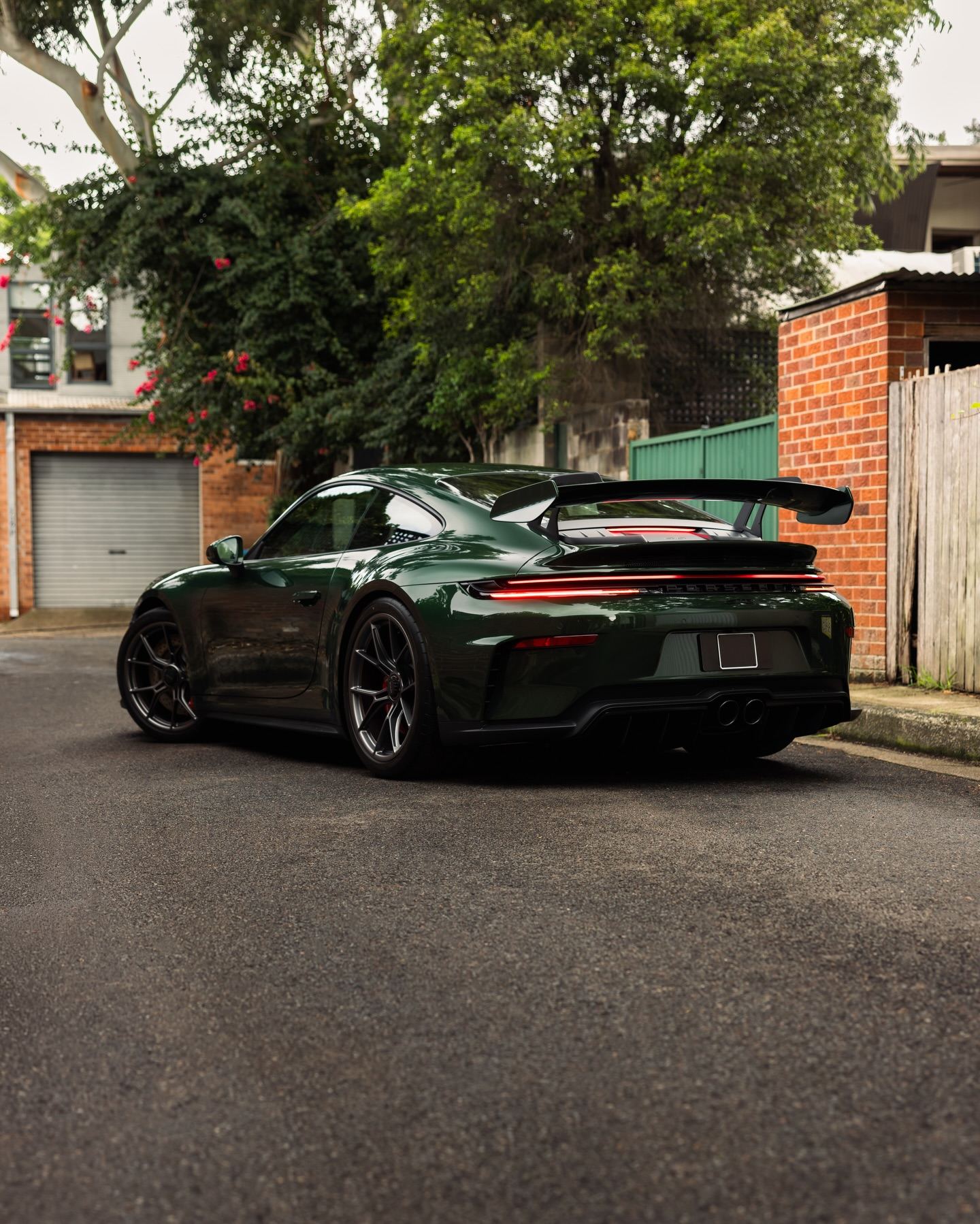 Porsche 992.2 GT3 in Oak Green Neo, protected in full paint protection film by Roadbloc