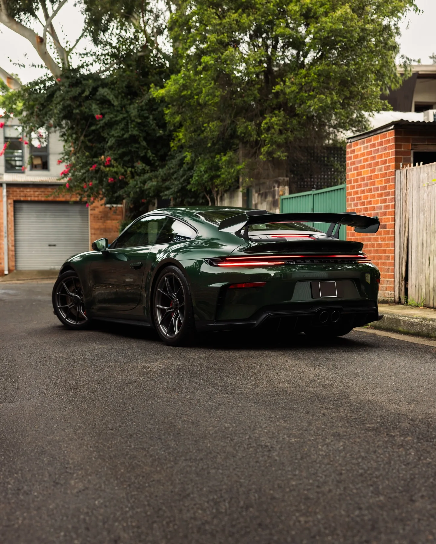 Porsche 992.2 GT3 in Oak Green Neo, protected in full paint protection film by Roadbloc