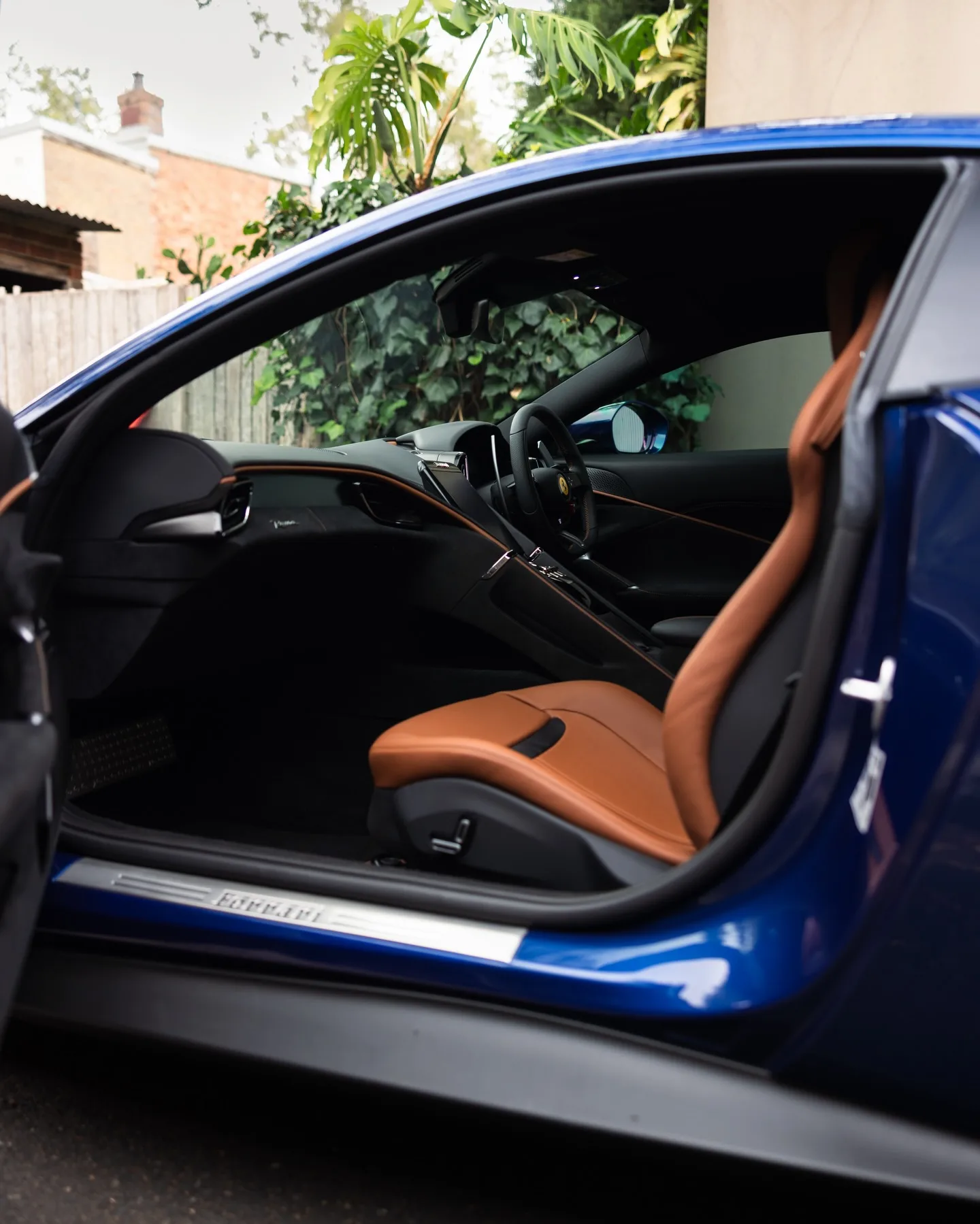 Blue Ferrari Roma protected in full paint protection film by Roadbloc