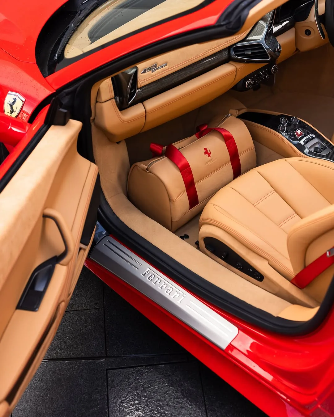 Ferrari 458 changed from grey to Rosso Red with colour paint protection film by Roadbloc