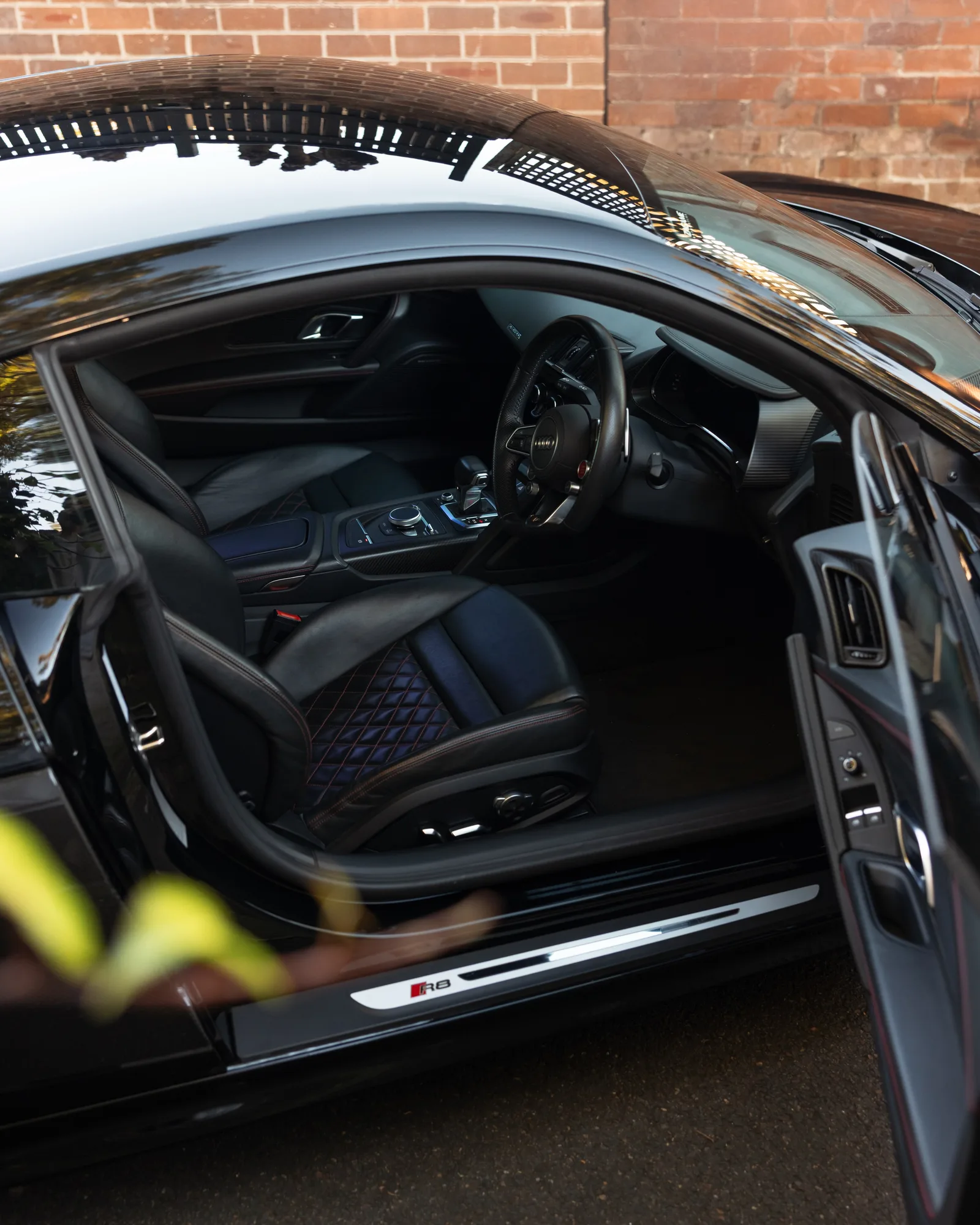 Black Audi R8 V10 protected in full paint protection film by Roadbloc