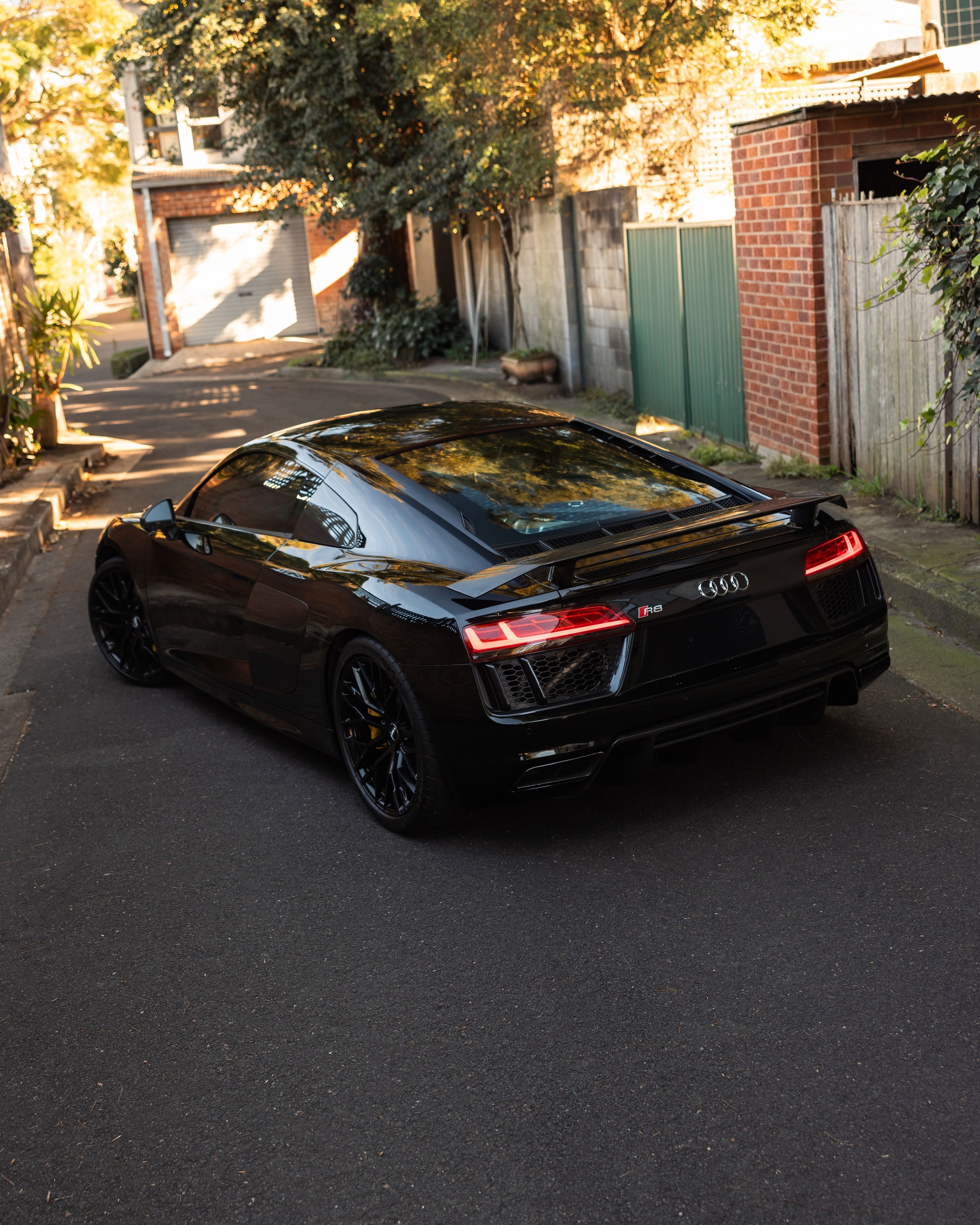 Black Audi R8 V10 protected in full paint protection film by Roadbloc