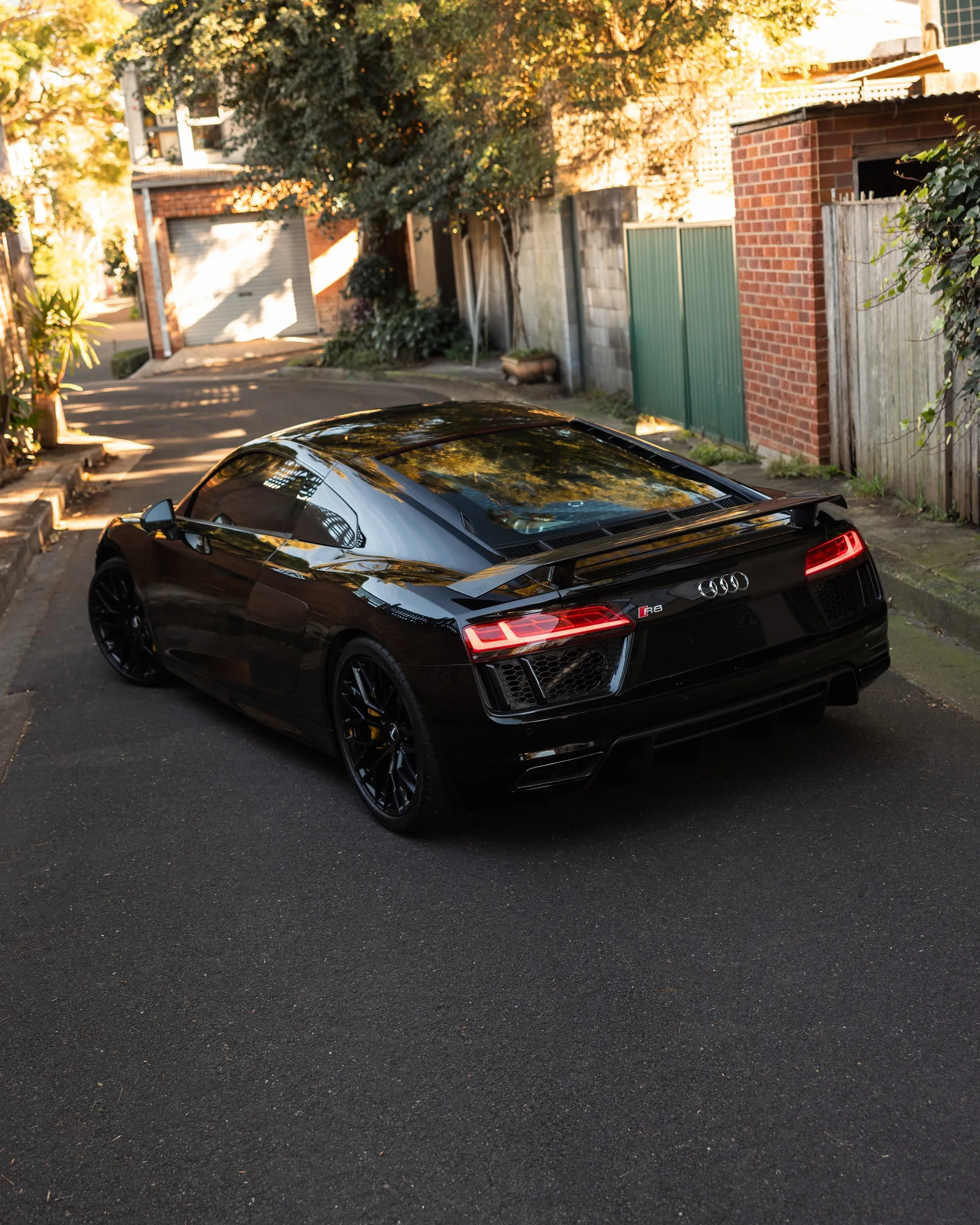 Black Audi R8 V10 protected in full paint protection film by Roadbloc