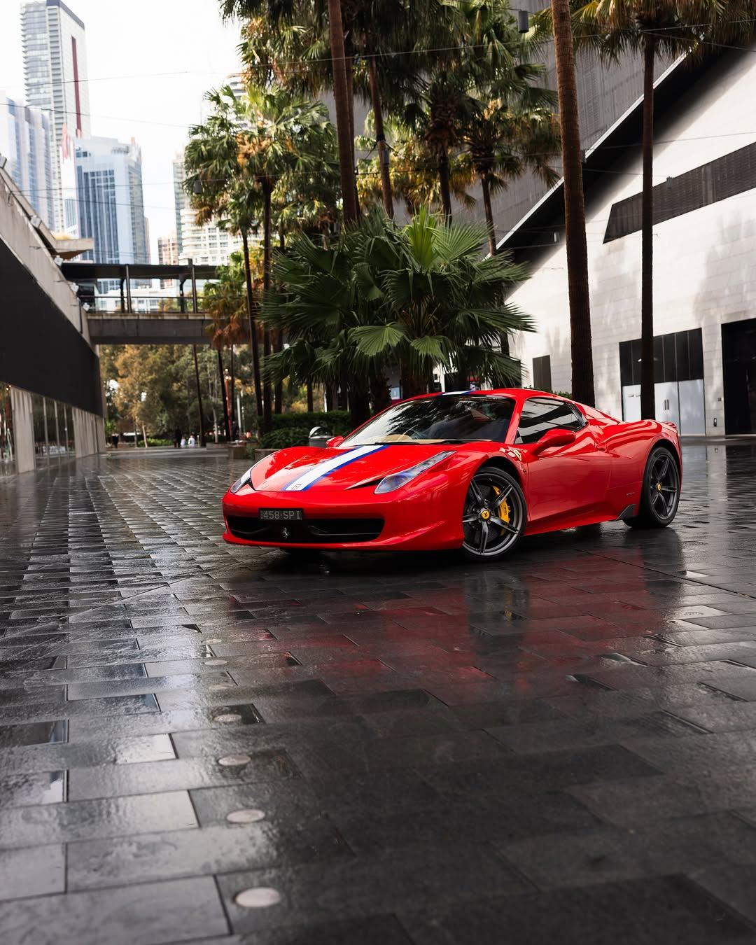 Ferrari 458 changed from grey to Rosso Red with colour paint protection film by Roadbloc