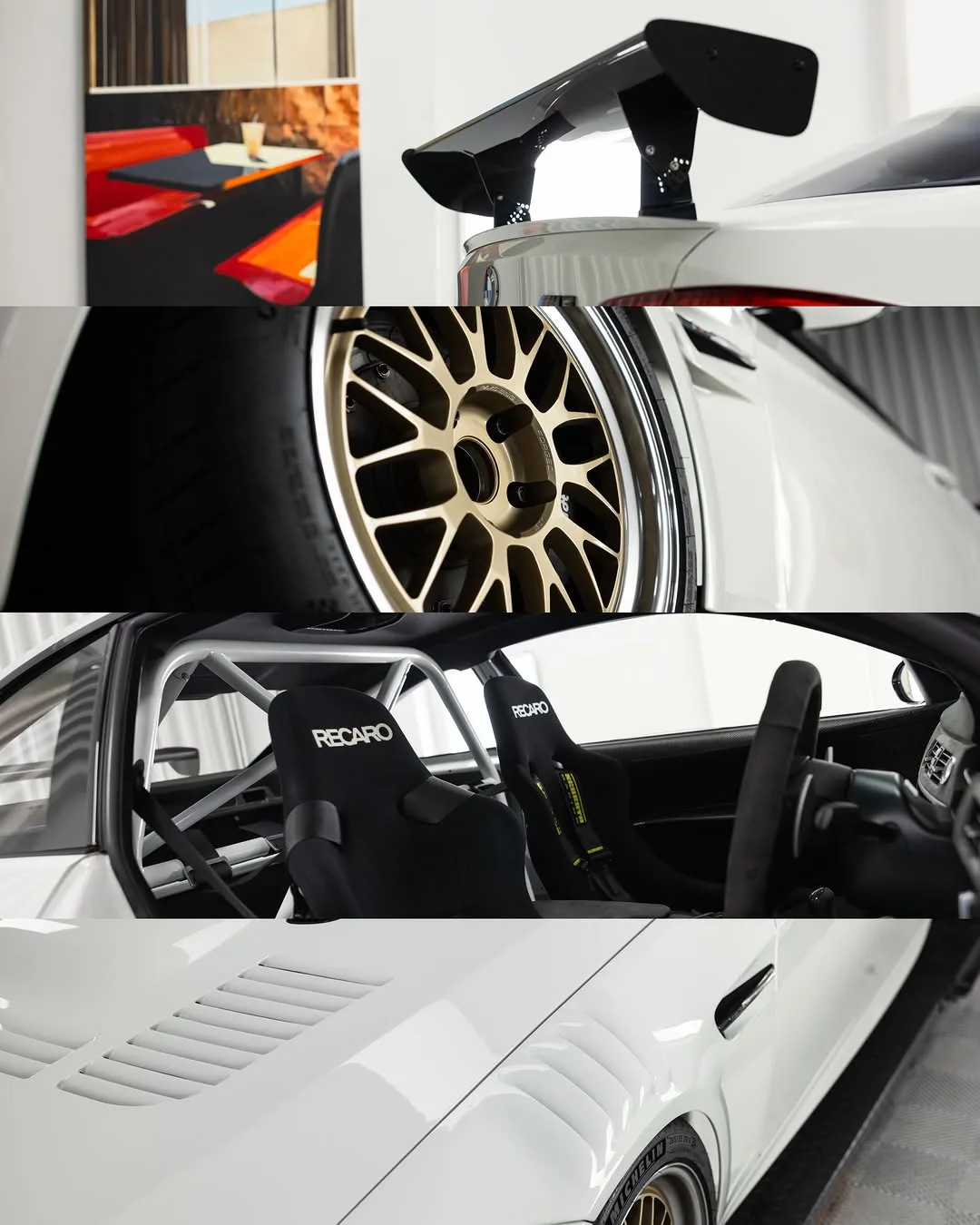 White BMW E92 M3, a track focused build, at Roadbloc