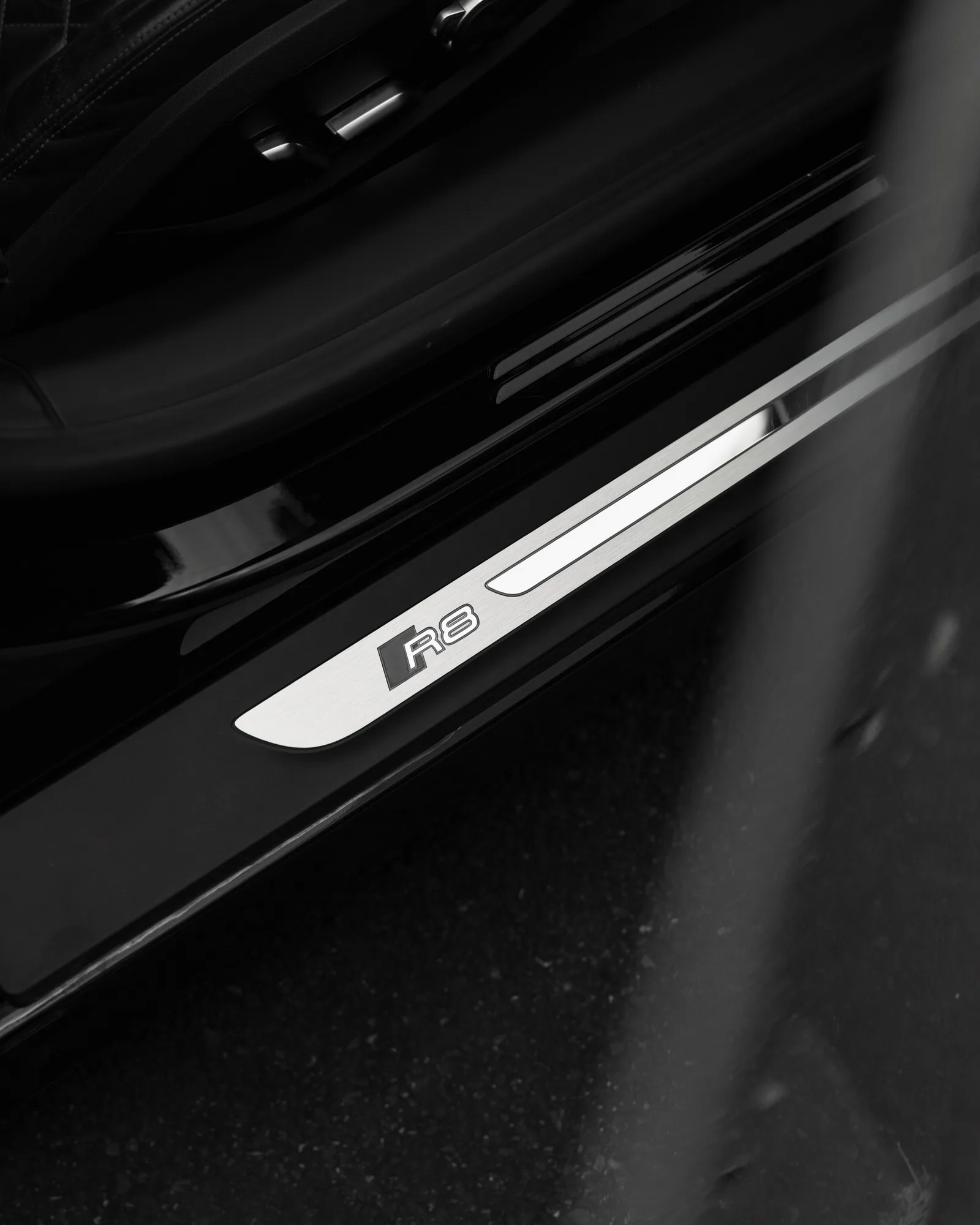 Black Audi R8 V10 protected in full paint protection film by Roadbloc