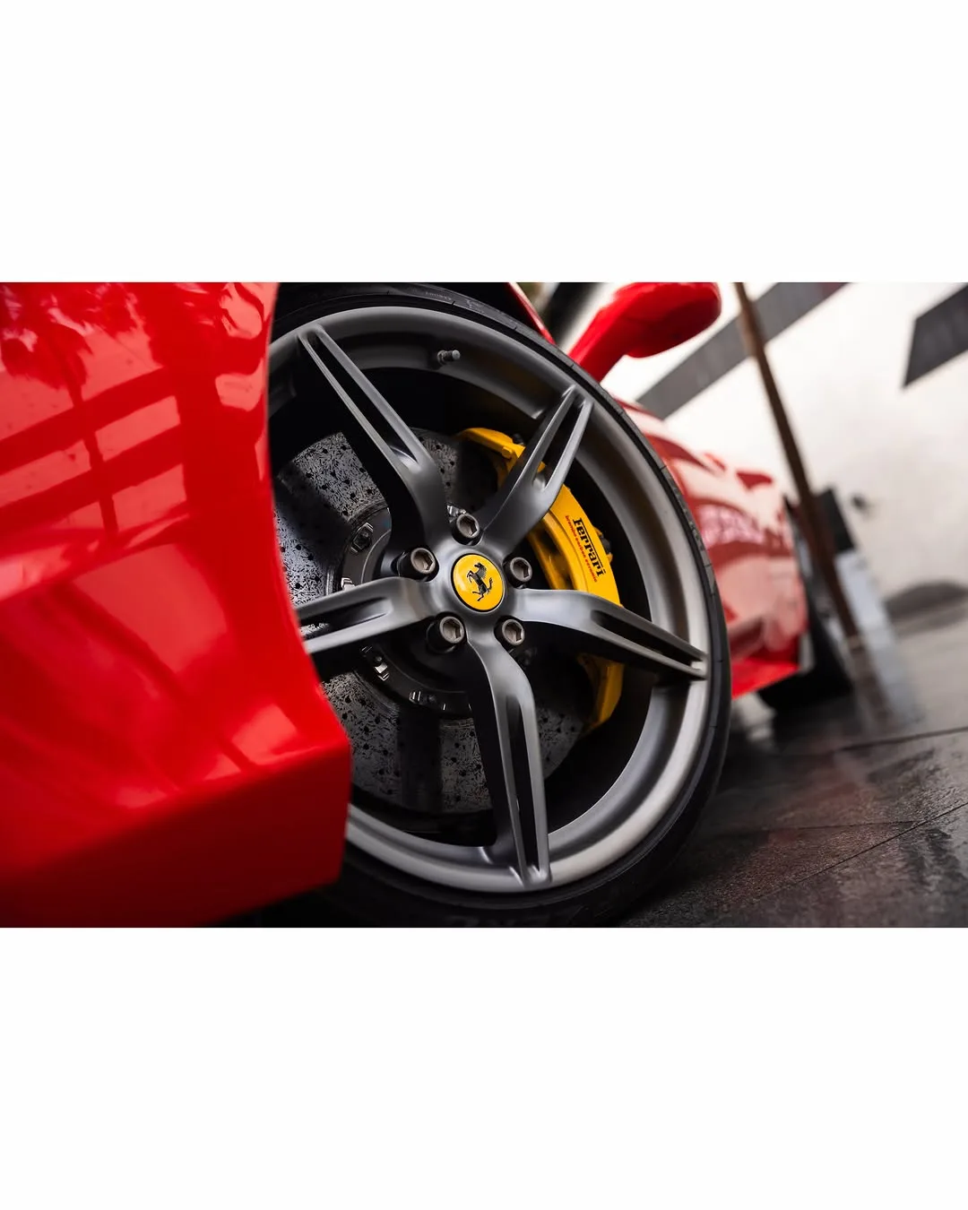 Ferrari 458 changed from grey to Rosso Red with colour paint protection film by Roadbloc
