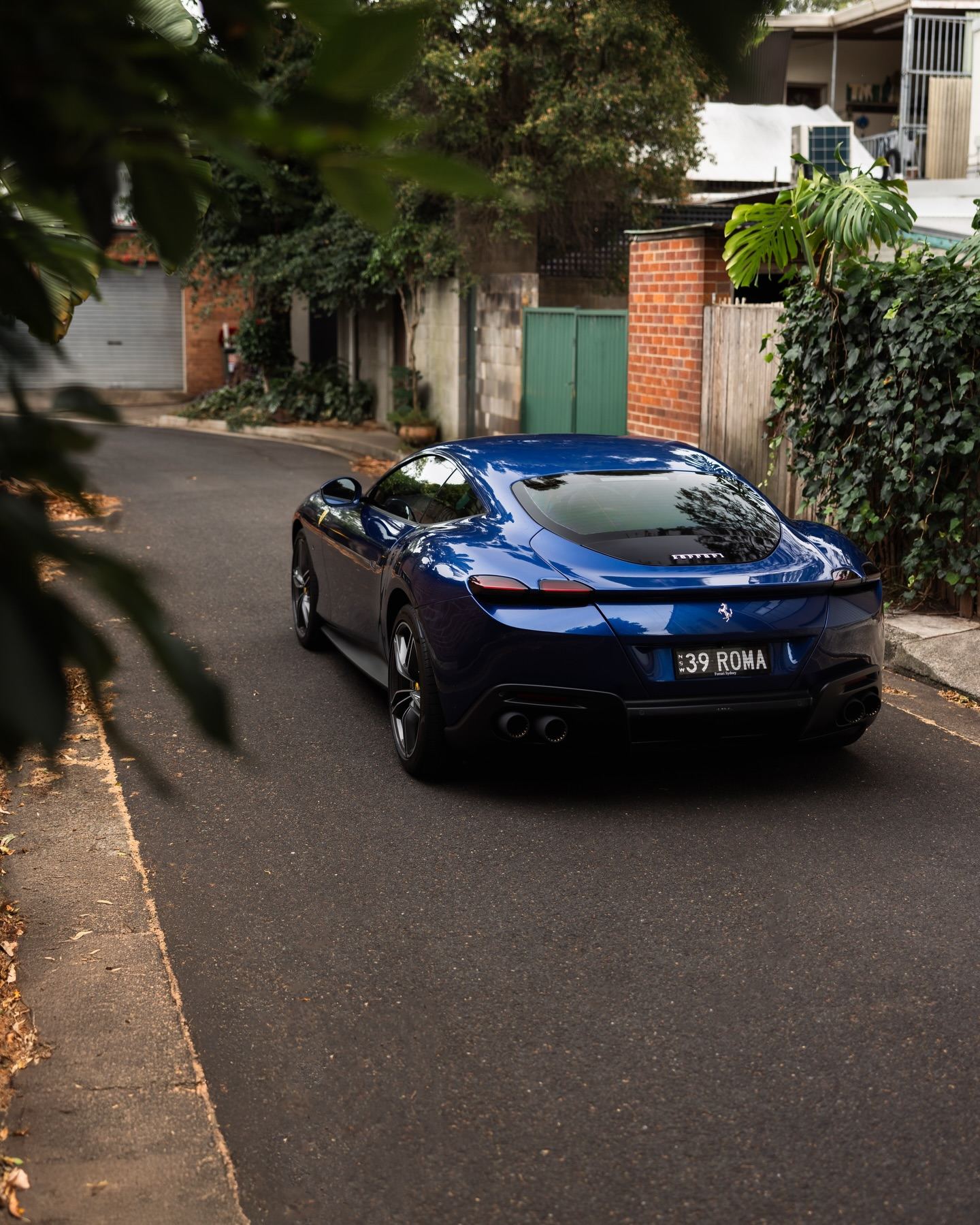 Blue Ferrari Roma protected in full paint protection film by Roadbloc