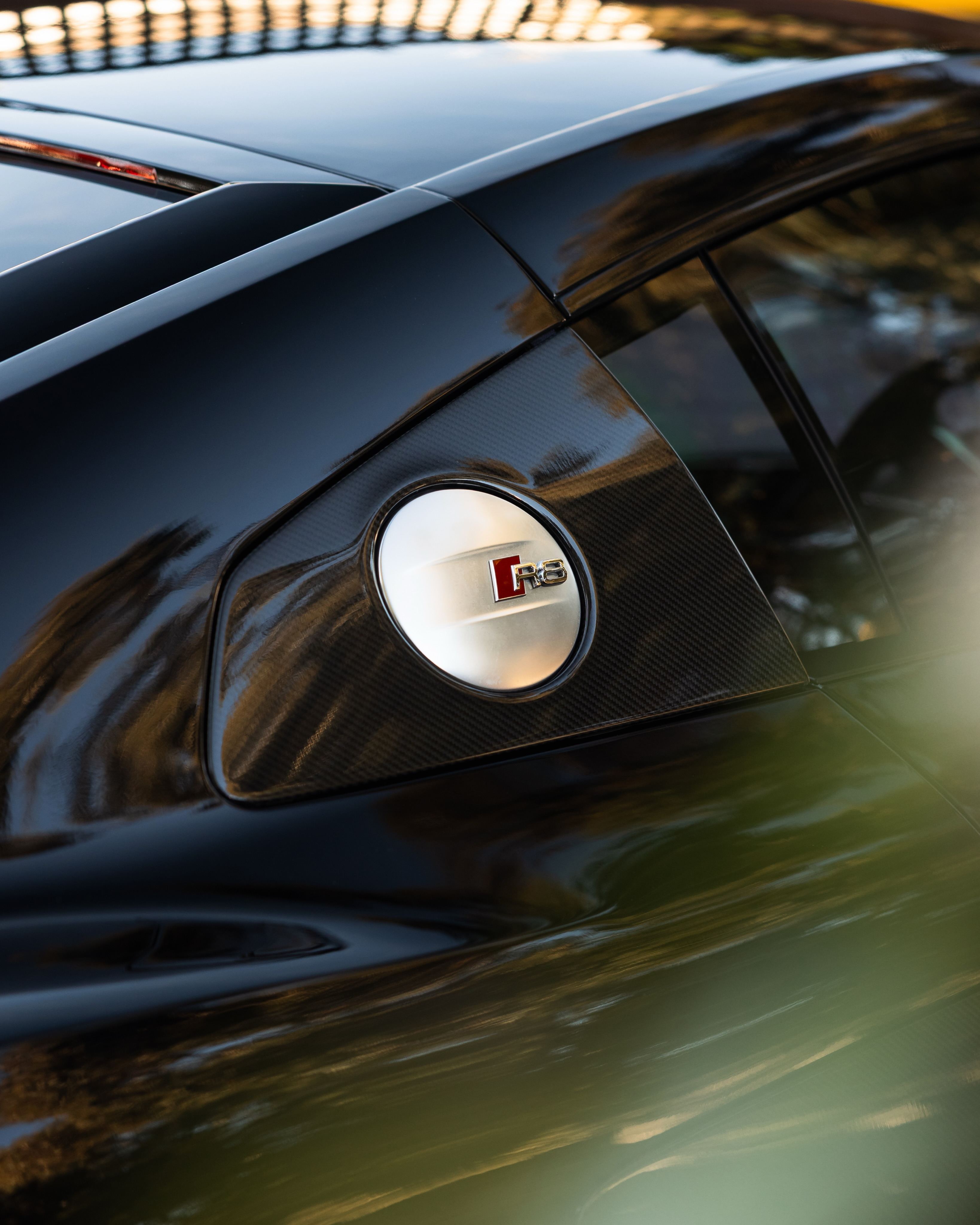 Black Audi R8 V10 protected in full paint protection film by Roadbloc