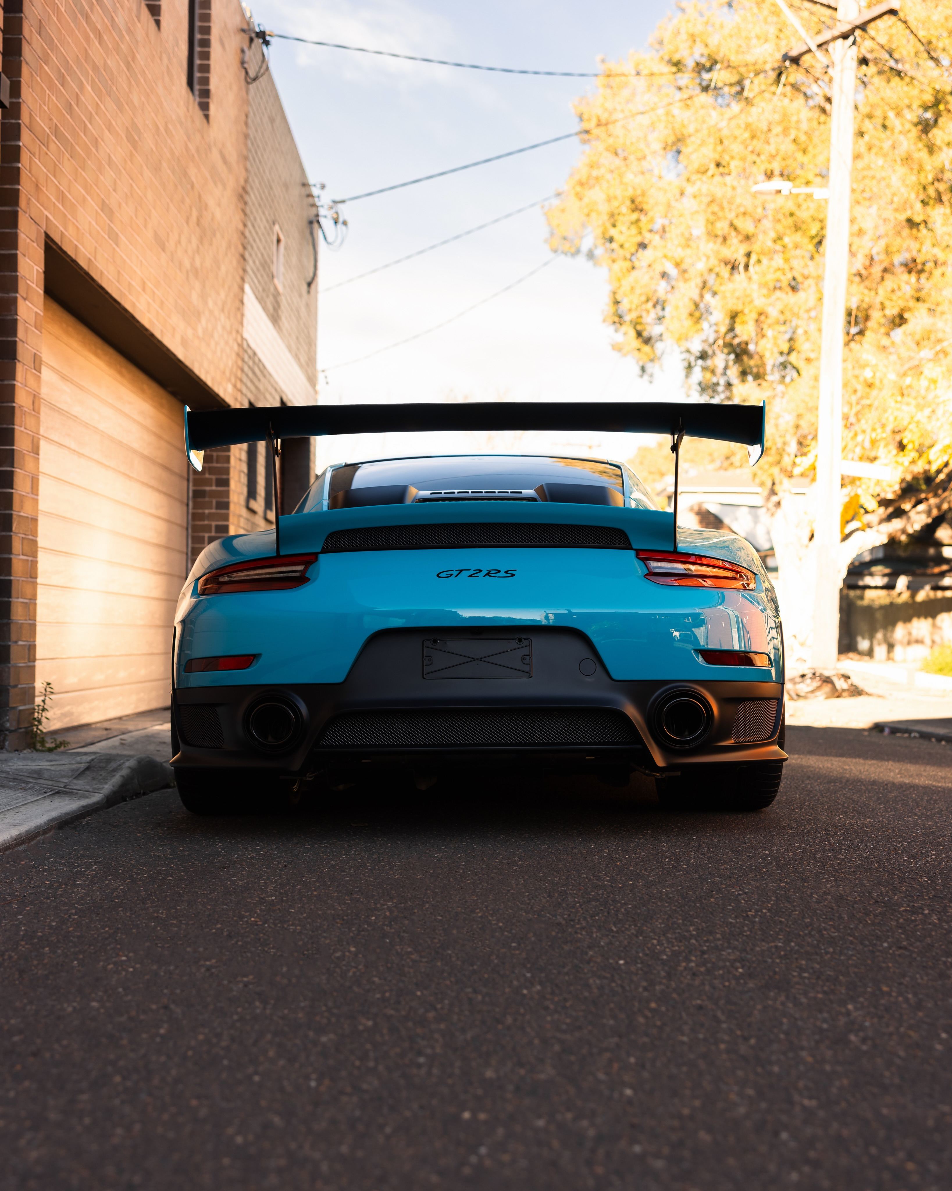 Miami Blue Porsche 911 GT2 RS protected in paint protection film by Roadbloc
