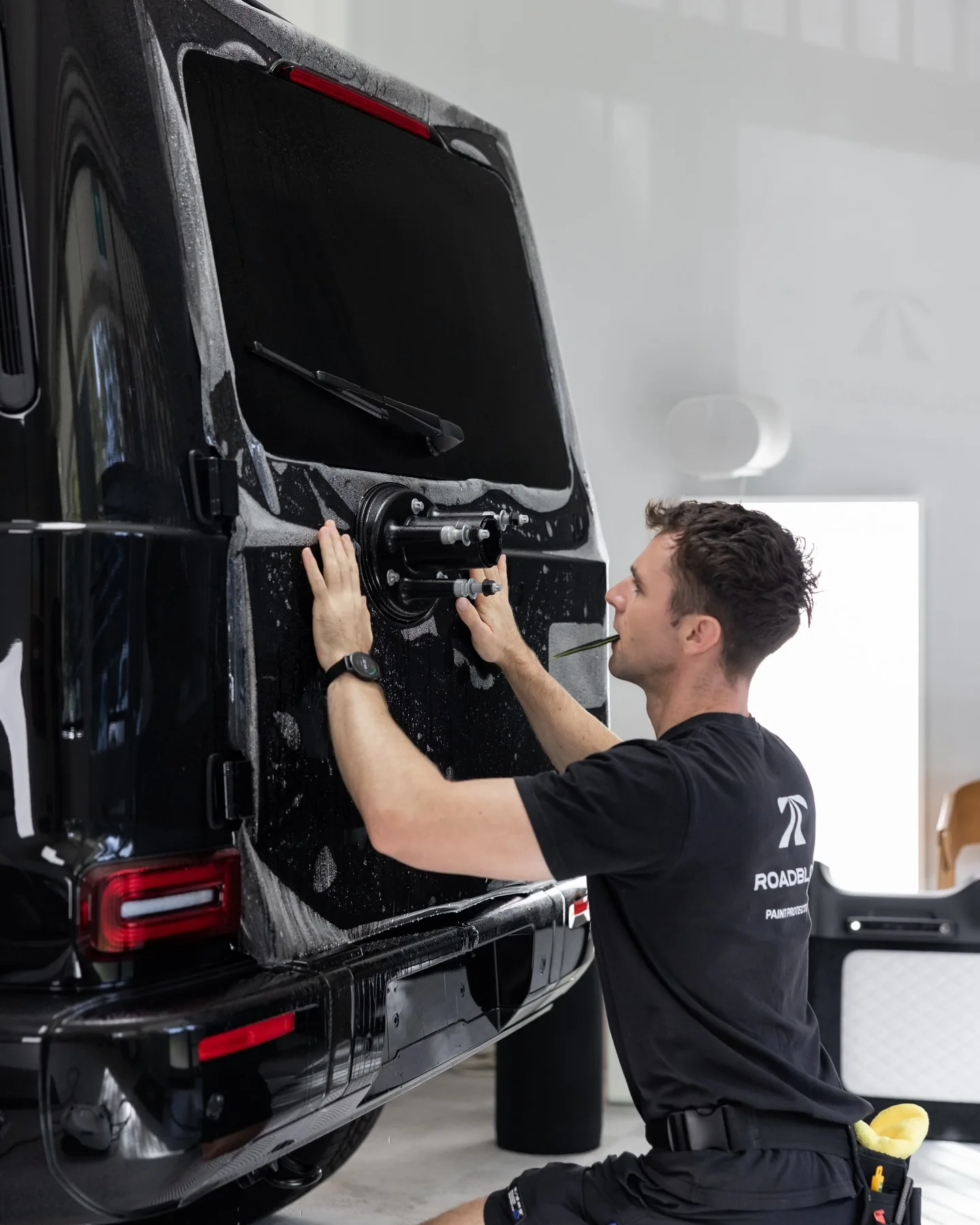 Black Mercedes-AMG G63 Carbon Edition protected in full paint protection film by Roadbloc