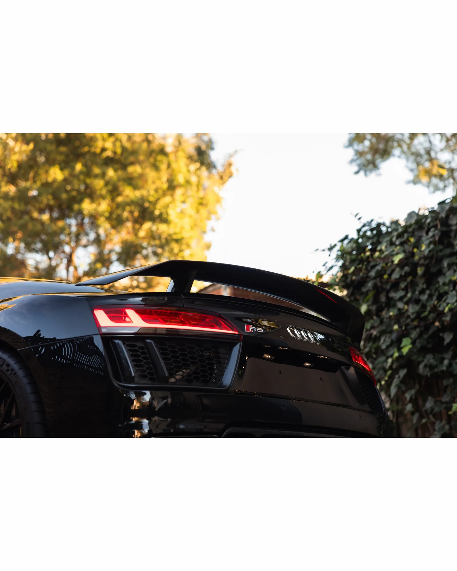 Black Audi R8 V10 protected in full paint protection film by Roadbloc