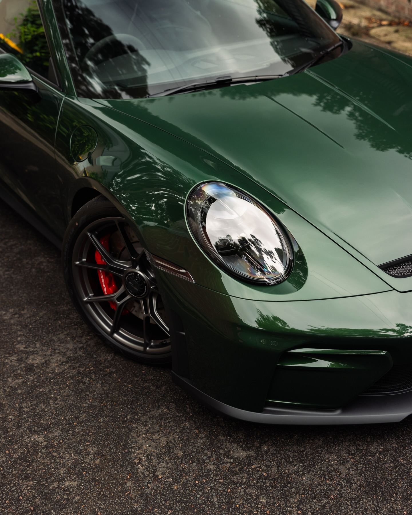 Porsche 992.2 GT3 in Oak Green Neo, protected in full paint protection film by Roadbloc