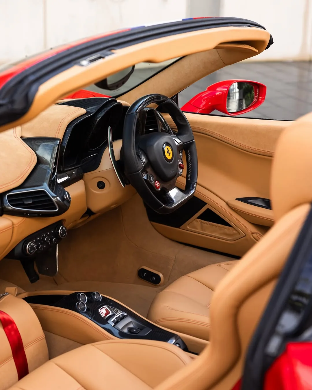 Ferrari 458 changed from grey to Rosso Red with colour paint protection film by Roadbloc
