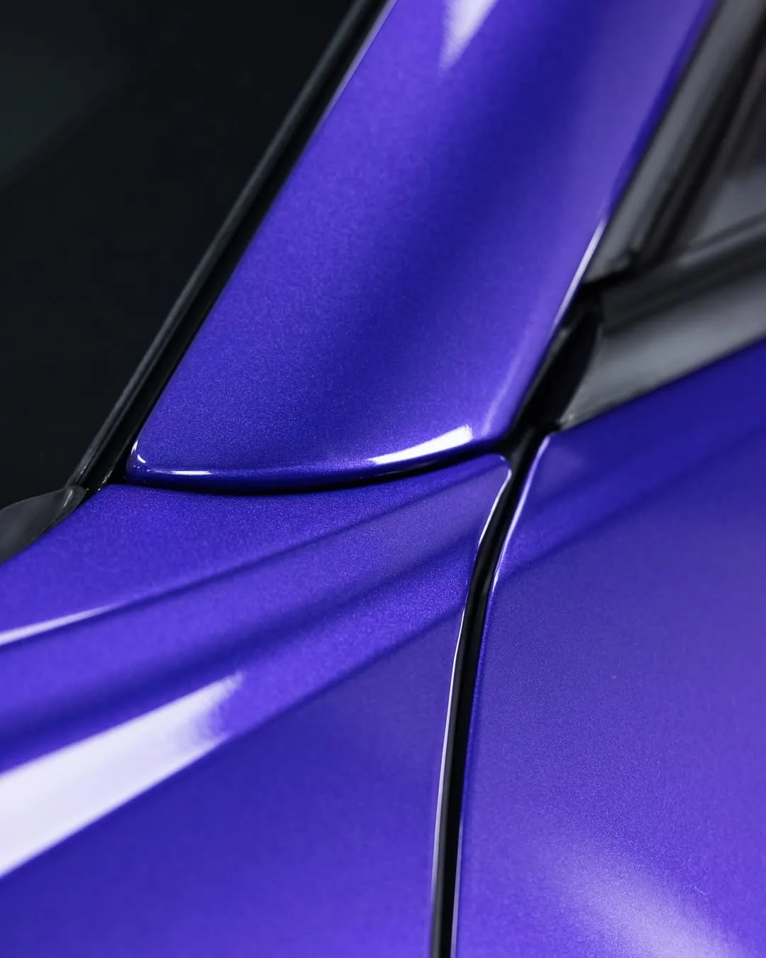 Purple Dodge Demon protected in full paint protection film and graphene coated by Roadbloc