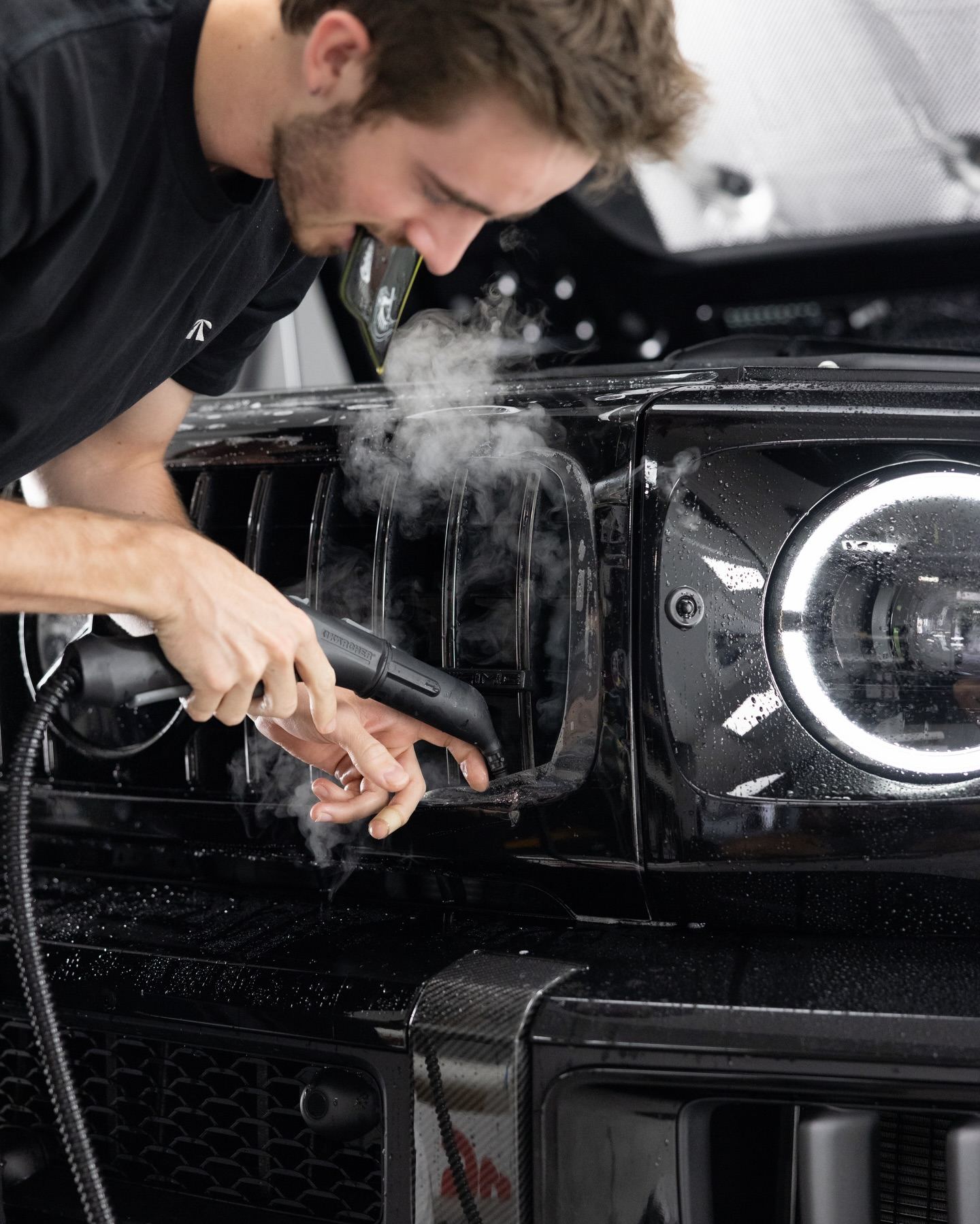Black Mercedes-AMG G63 Carbon Edition protected in full paint protection film by Roadbloc