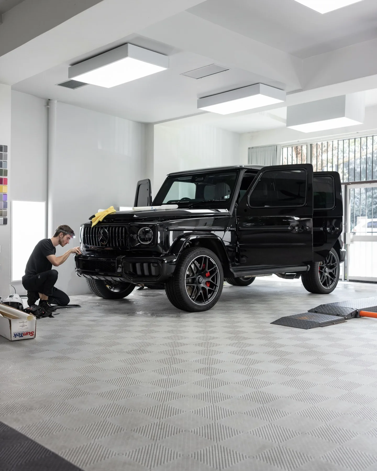 Black Mercedes-AMG G63 Carbon Edition protected in full paint protection film by Roadbloc