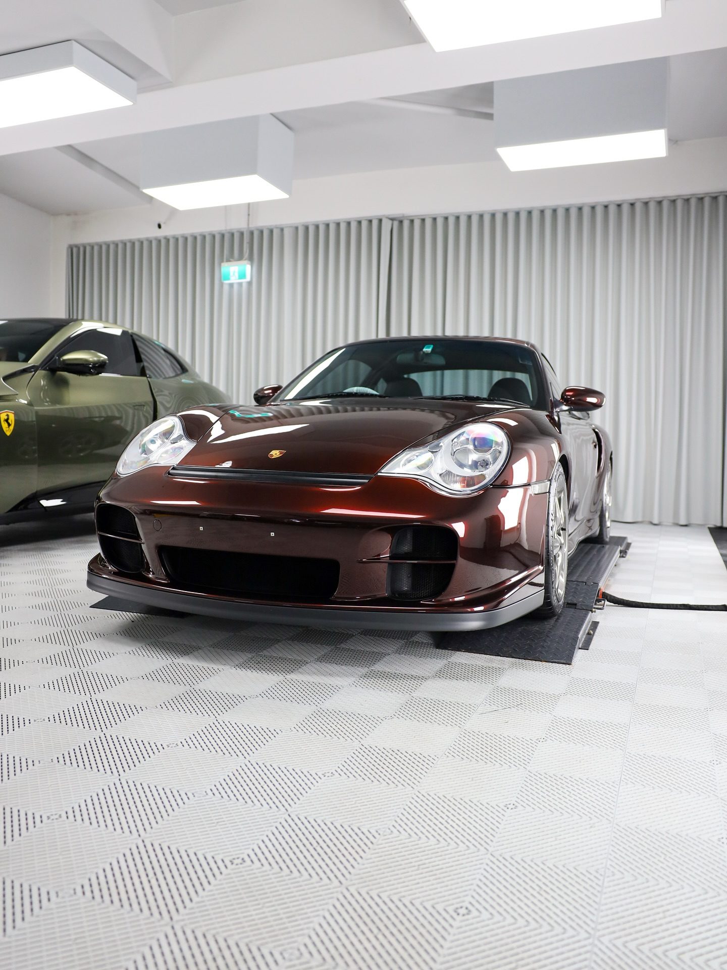 Porsche 996 Turbo in PTS Merlot Metallic, colour changed with paint protection film by Roadbloc